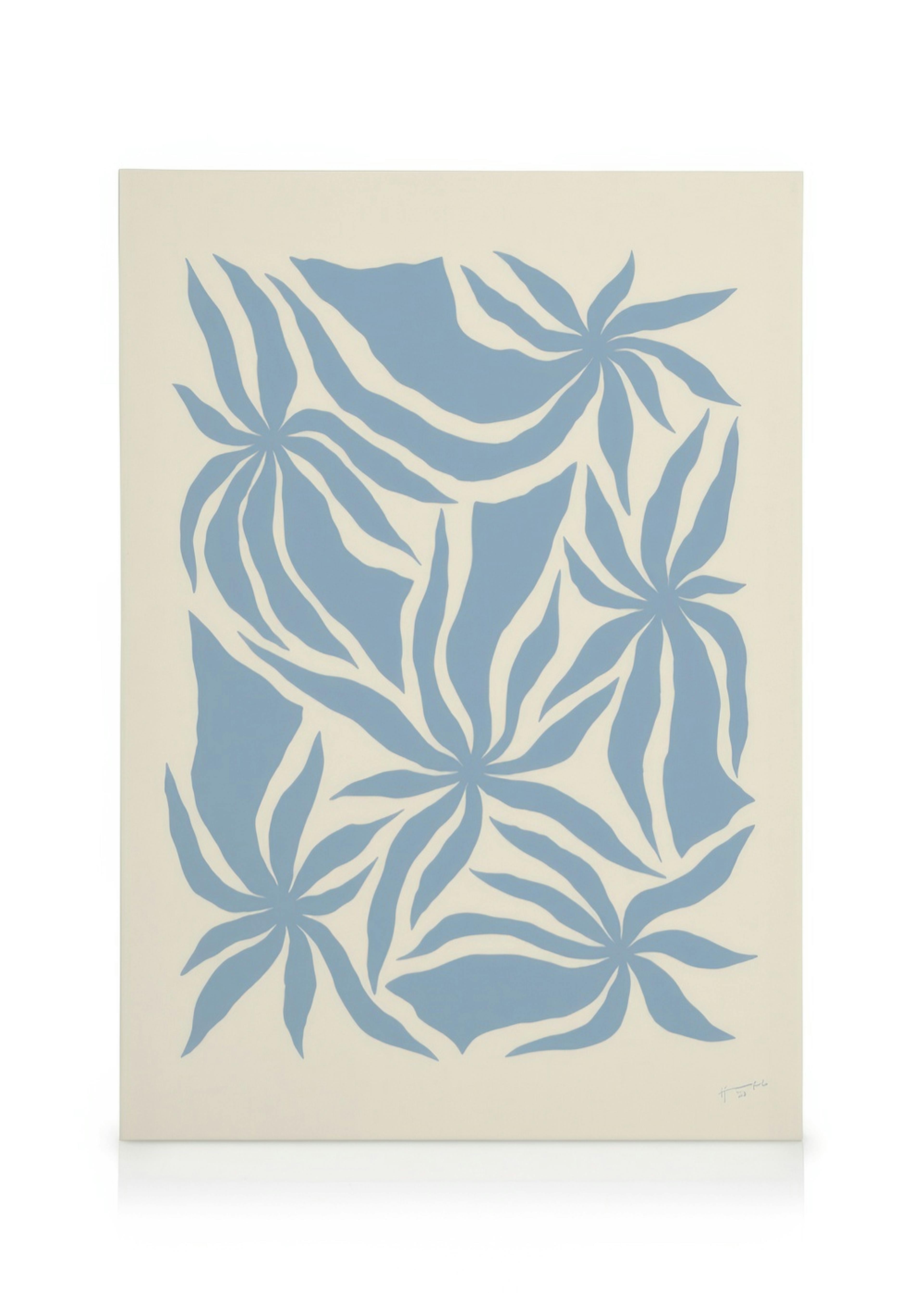 Hanna KL - Denim Palm Trees Leinwandbild 0
