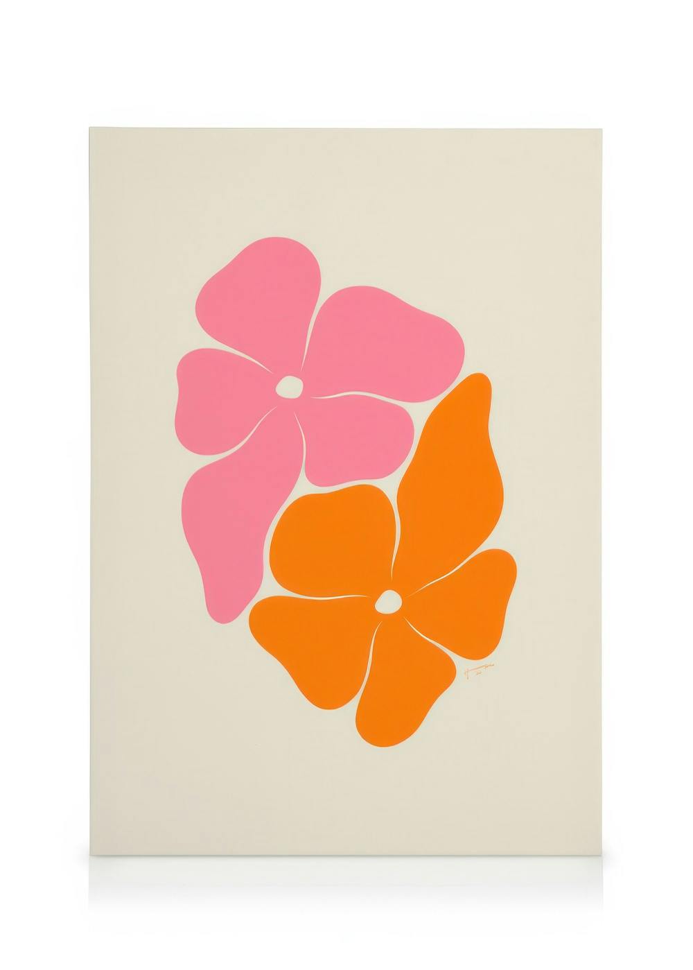 Obrazy na płótnie Hanna KL - Floral Pair Obraz na płótnie (50x70 cm - Ramka dębowa)