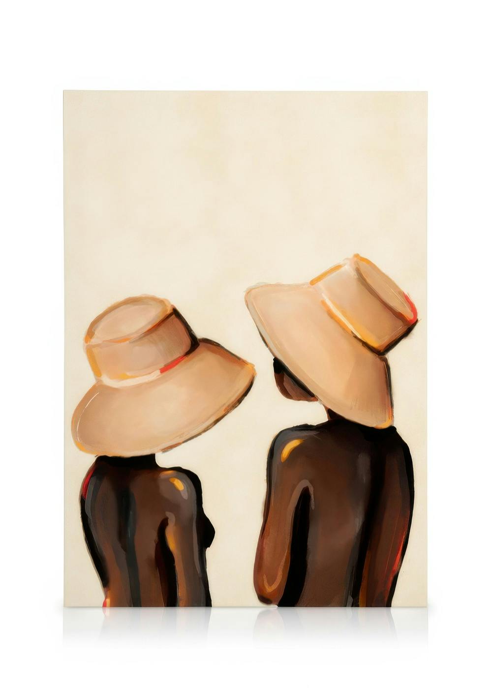 Canvas Schilderijen Hats Together Canvas (50x70 cm - Fotolijst Zwart)