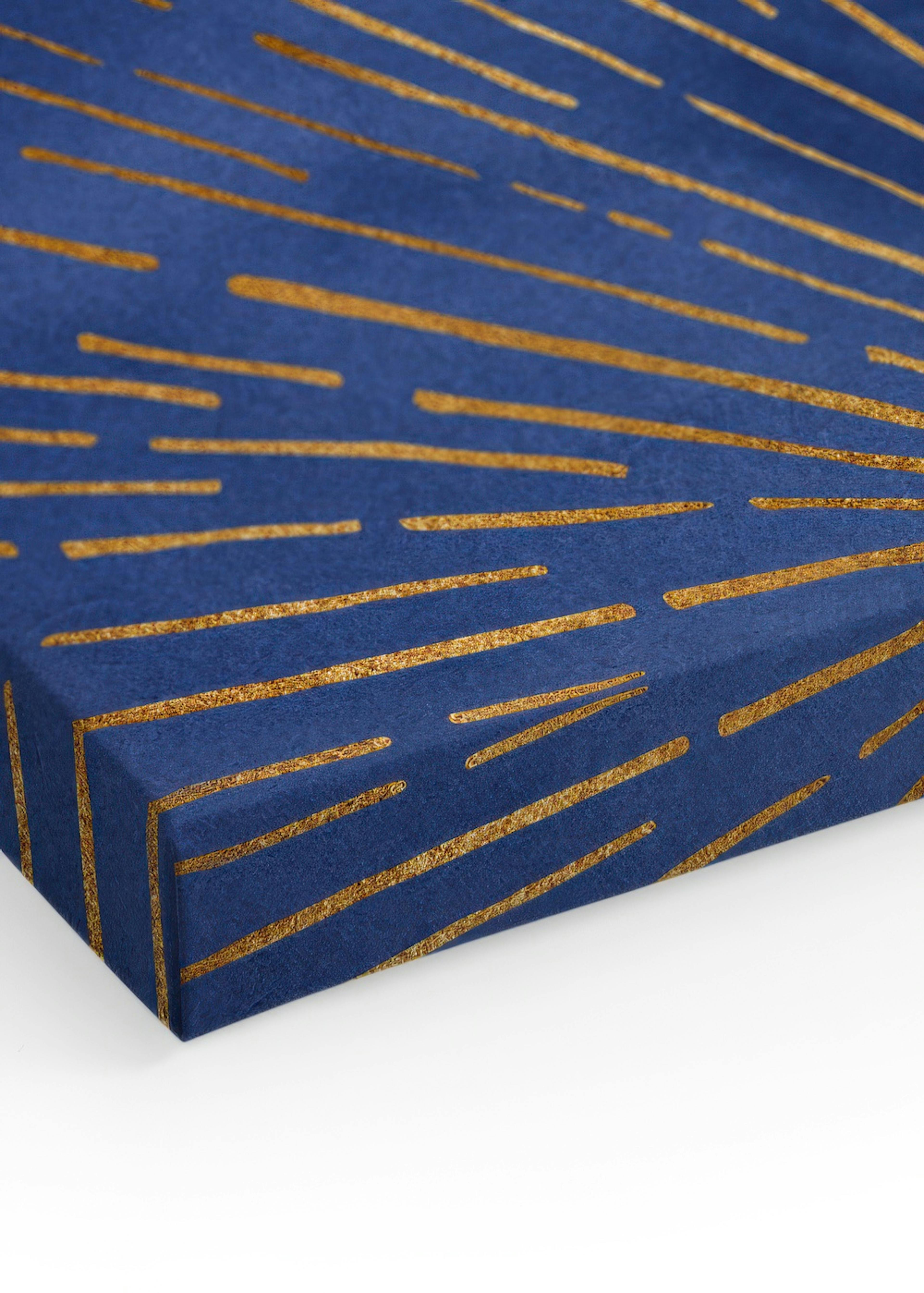 Kristian Gallagher - Twilight Blue and Metallic Gold Sunrise Leinwandbild