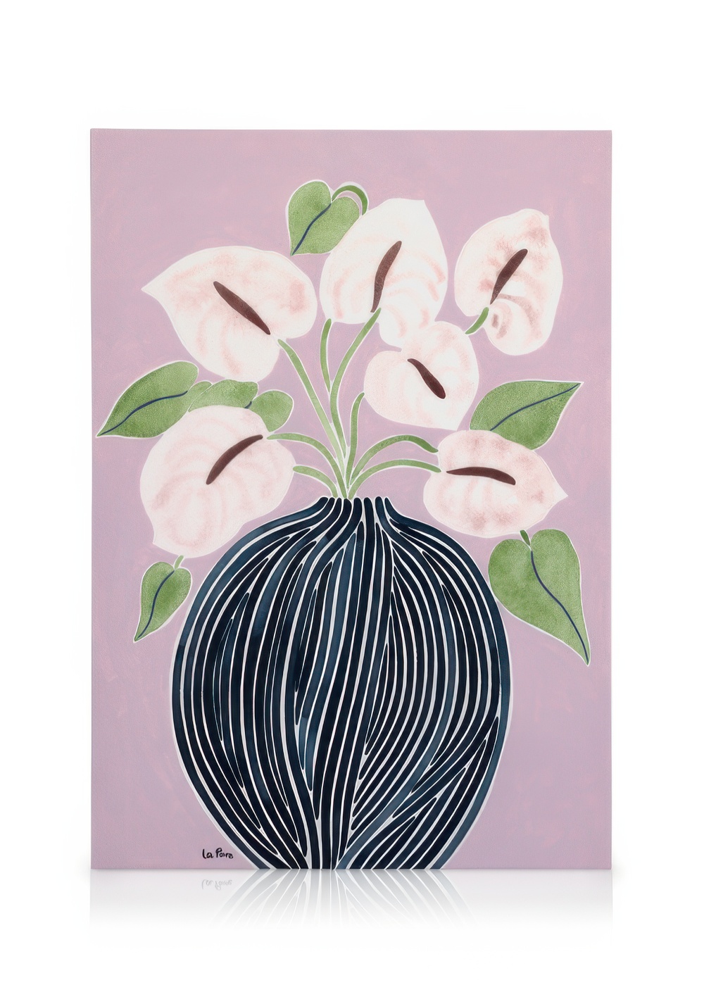 Tirage Photo Sur Toile - Fleurs Pastel Rose, Art Mural Prêt à Accrocher