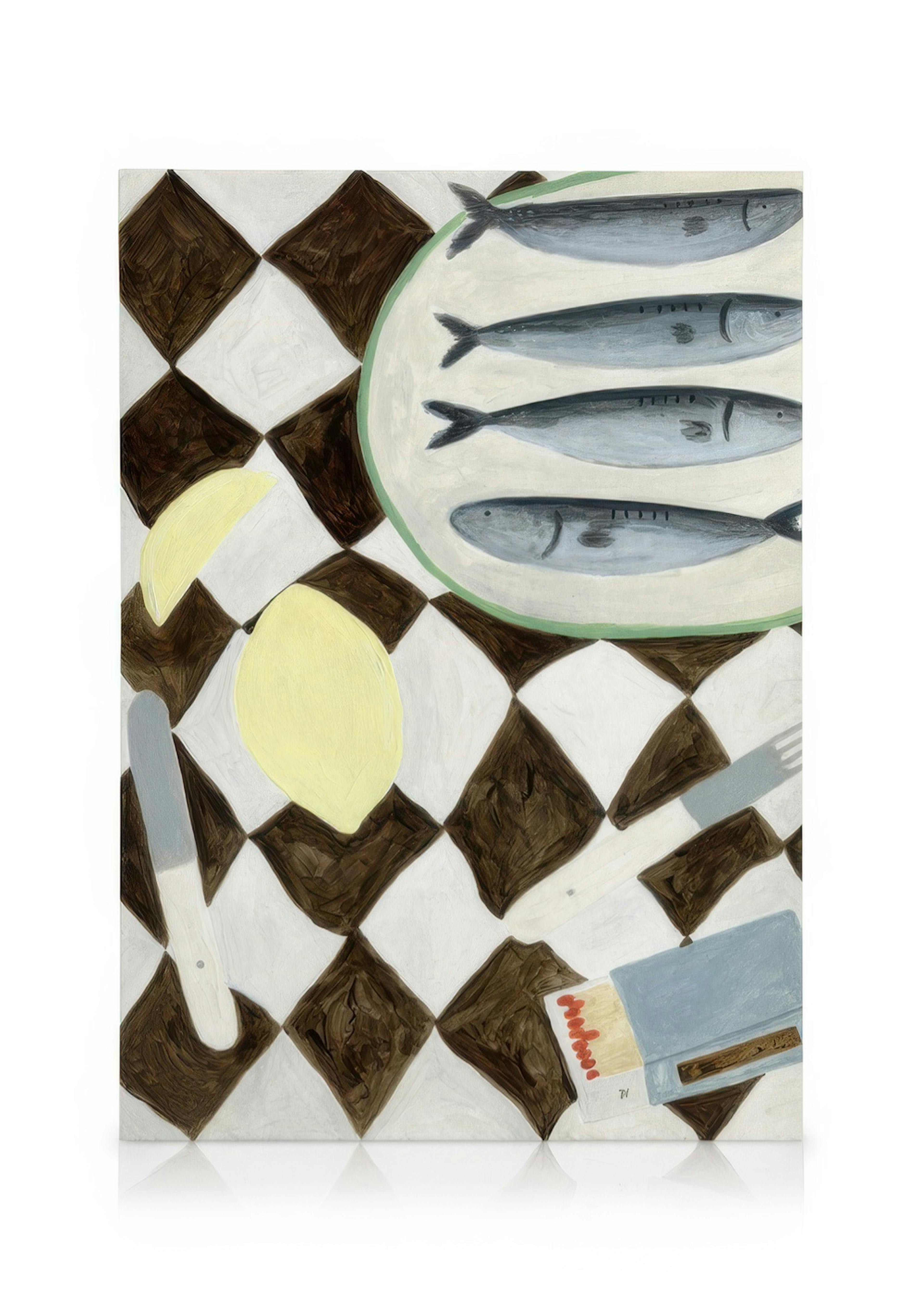Isabelle Vandeplassche - Table Cloth with Matches  Canvas print 0
