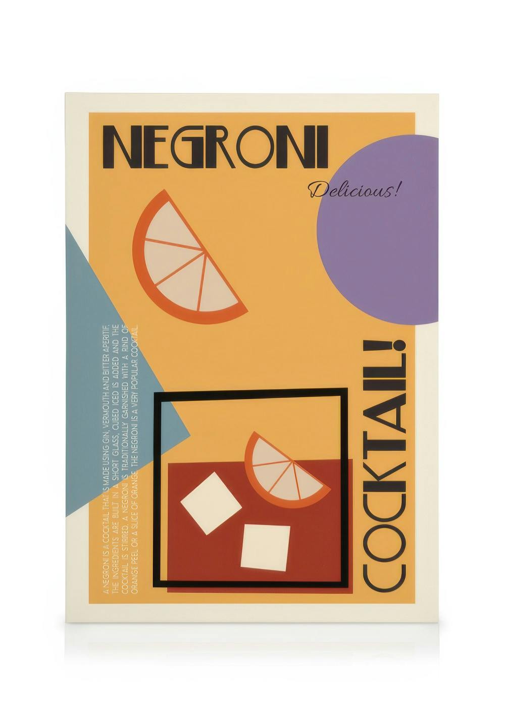 Canvas Prints We made something nice - The Negroni Canvas print (30x40 cm - Oak Frame)