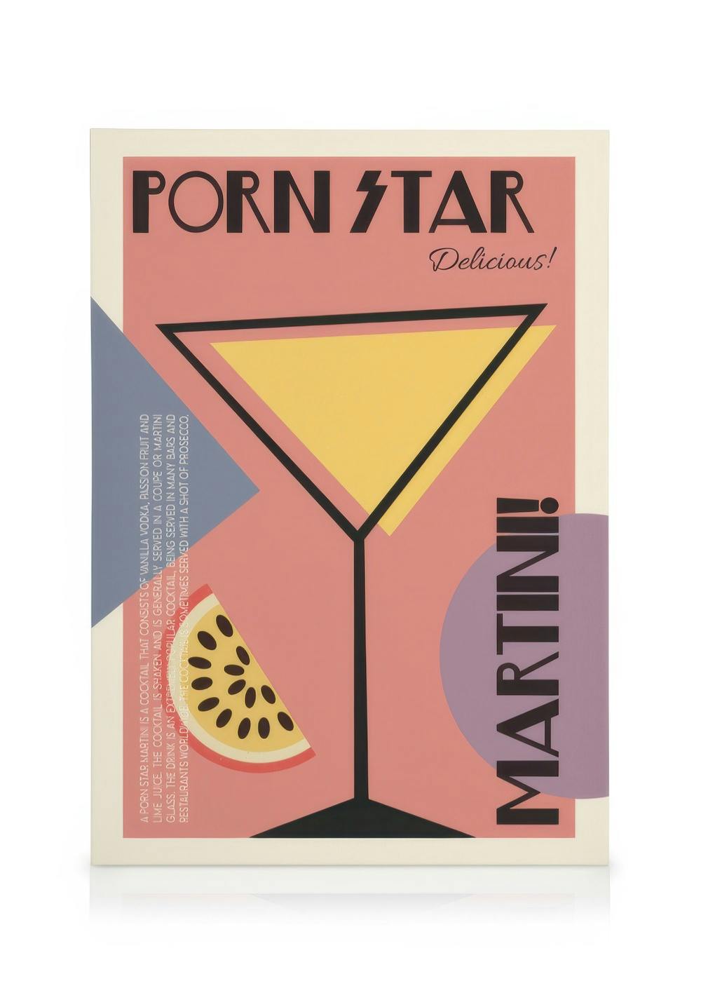 Canvas Schilderijen We made something nice - The Porn Star Martini Canvas (50x70 cm - Fotolijst Zwart)