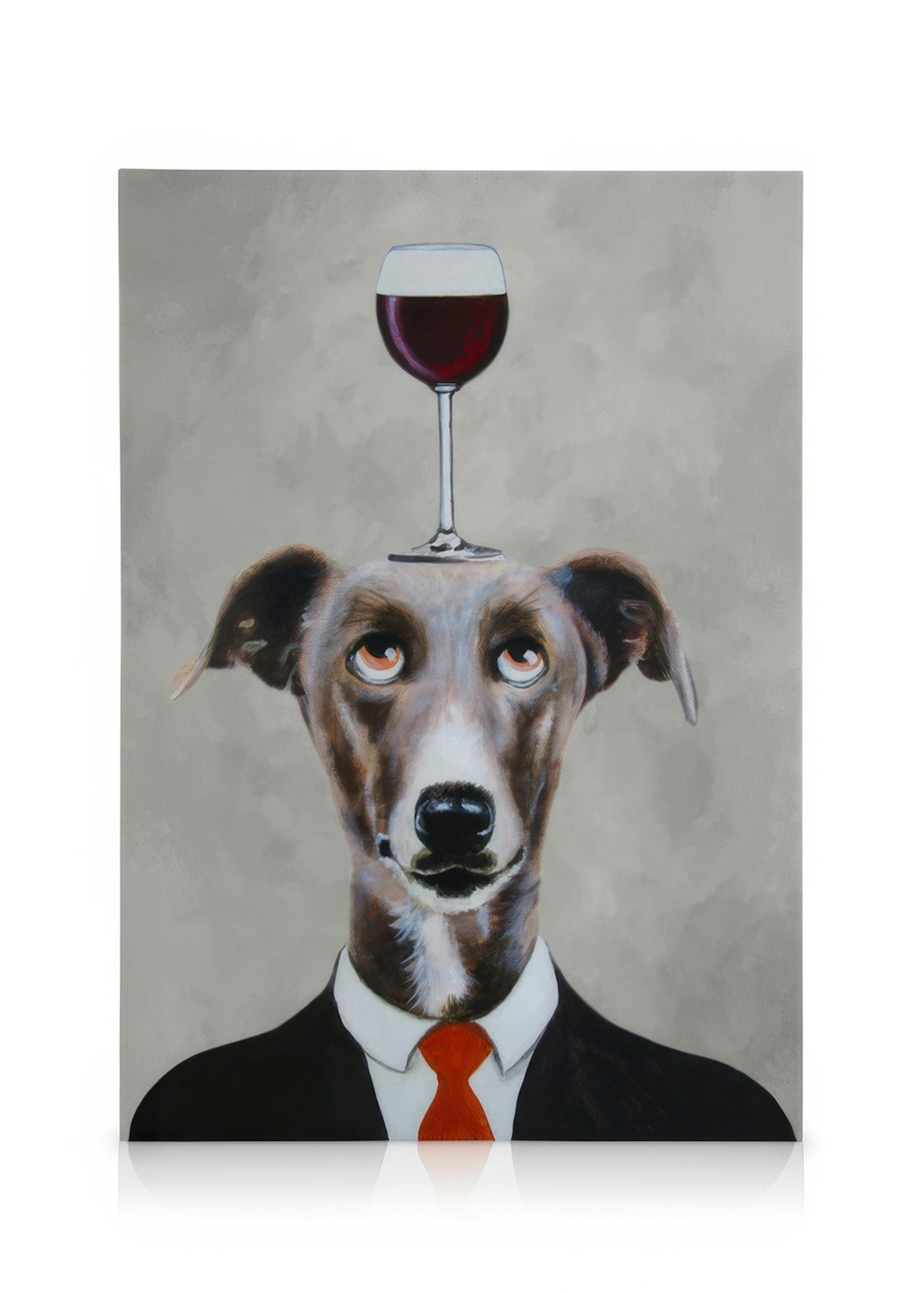Coco De Paris - Greyhound with Wine Glass Canvastavla 0