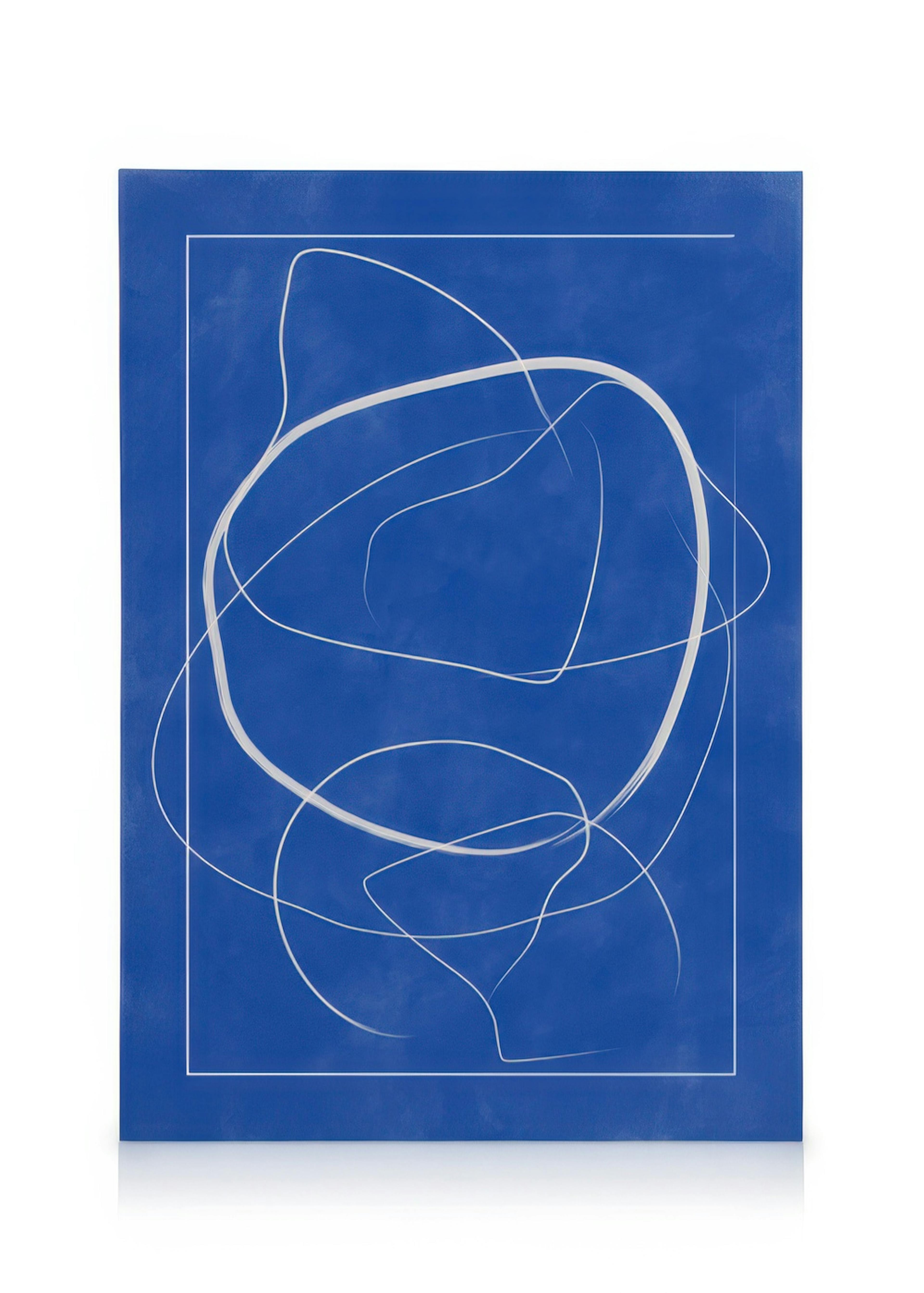 The Print Republic - Abstract Blue Lines Canvas 0