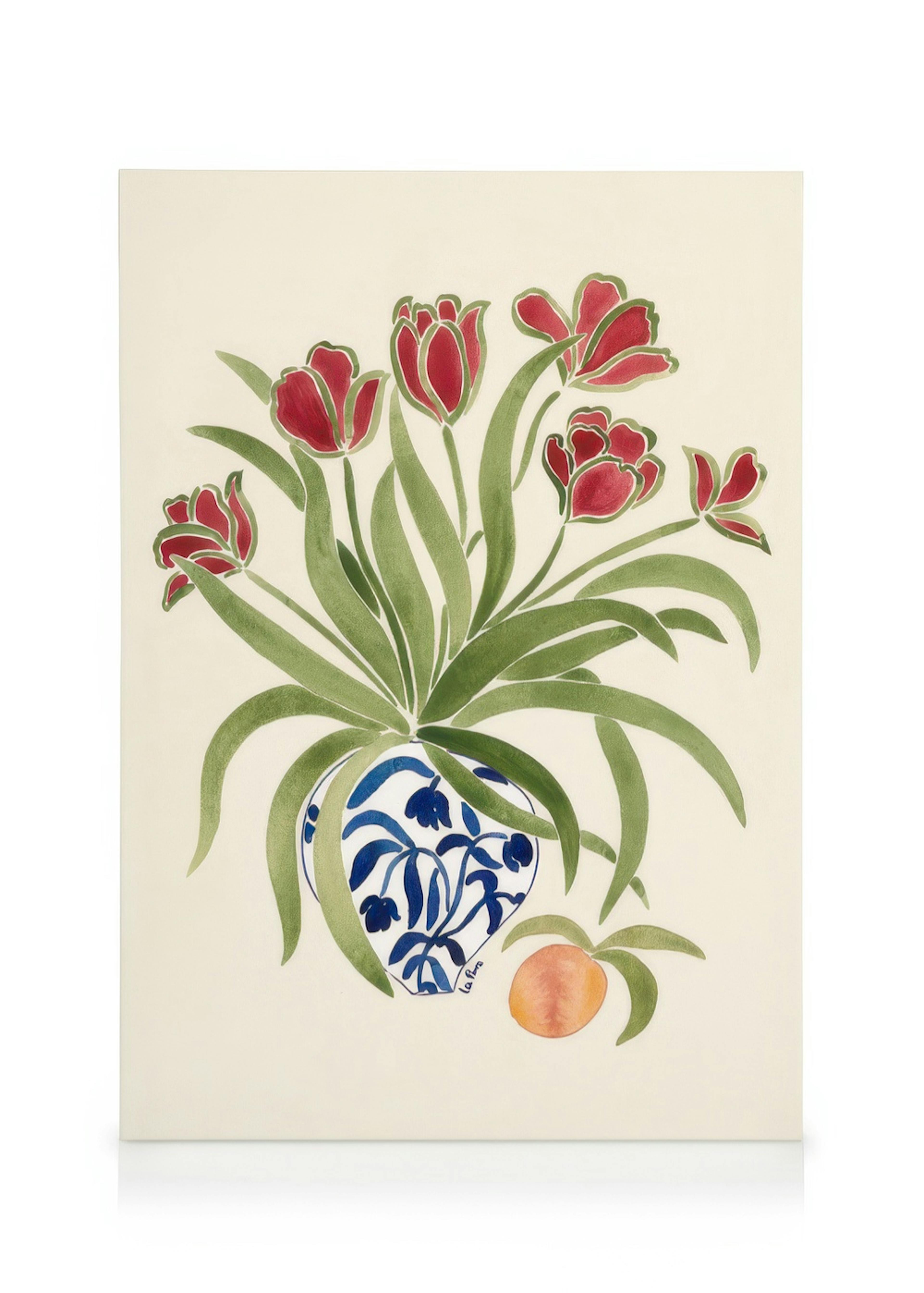 La Poire - Red Tulips Canvas 0