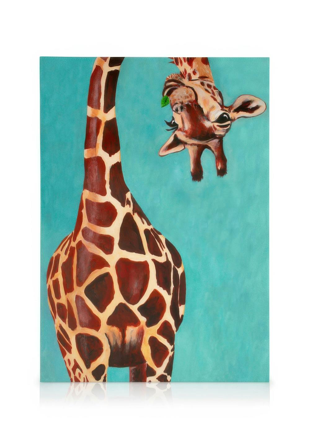 Obrazy na płótnie Coco de Paris - Upside Down Giraffe Obraz na płótnie (30x40 cm - Czarna ramka)
