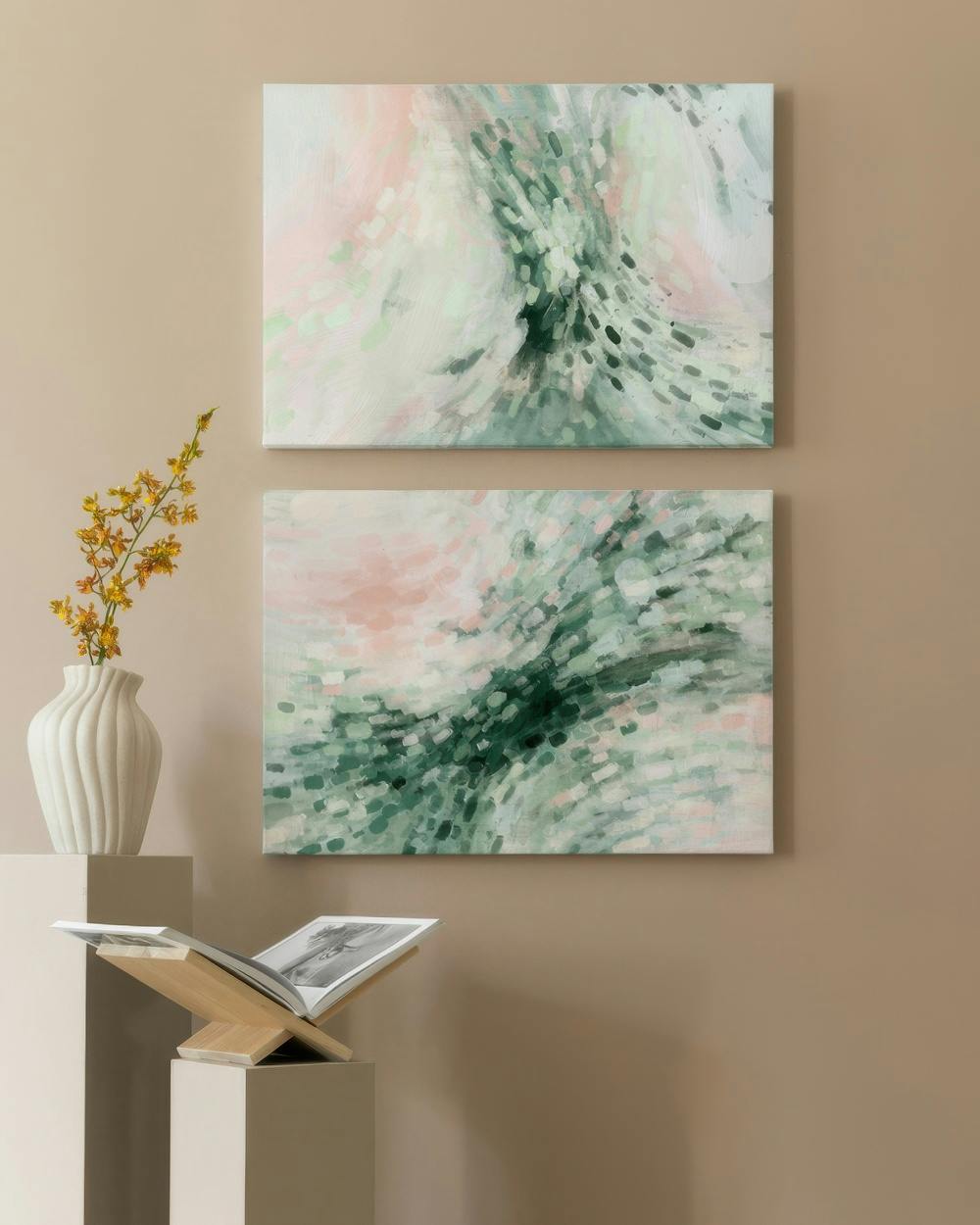 Galerie Verte Obrazy na płótnie Duo (30x40 cm - Ramka dębowa)