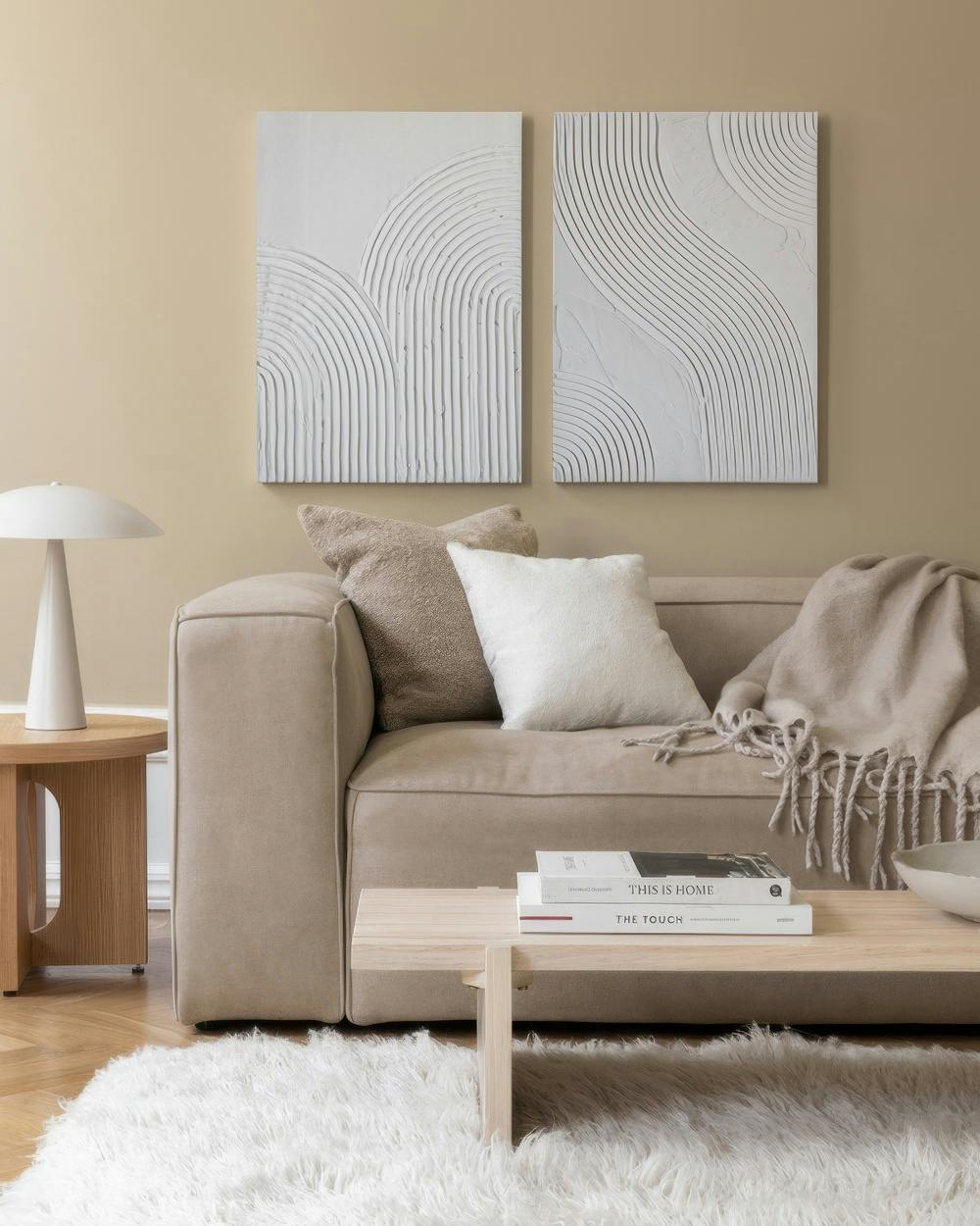 Abstract Texture Canvas Duo (30x40 cm - Fotolijst Eiken)