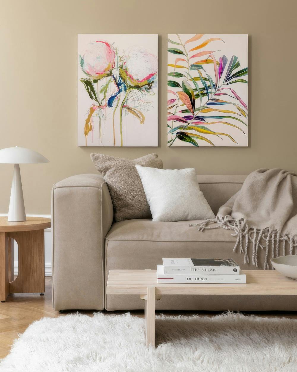 Leigh Viner No1 Duo de telas decorativas (50x70 cm - Moldura Preta)