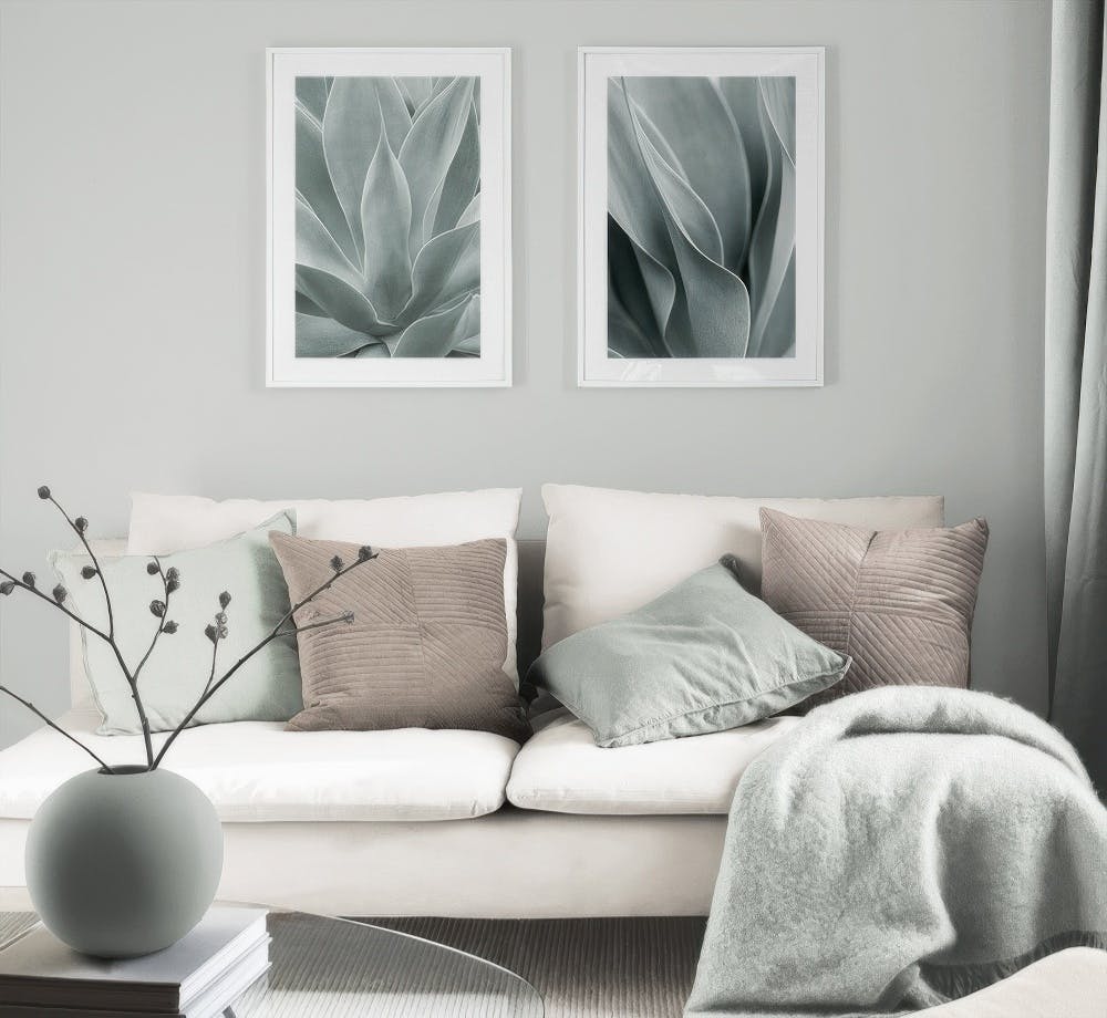 Floral duo decoration murale (ONE SIZE)