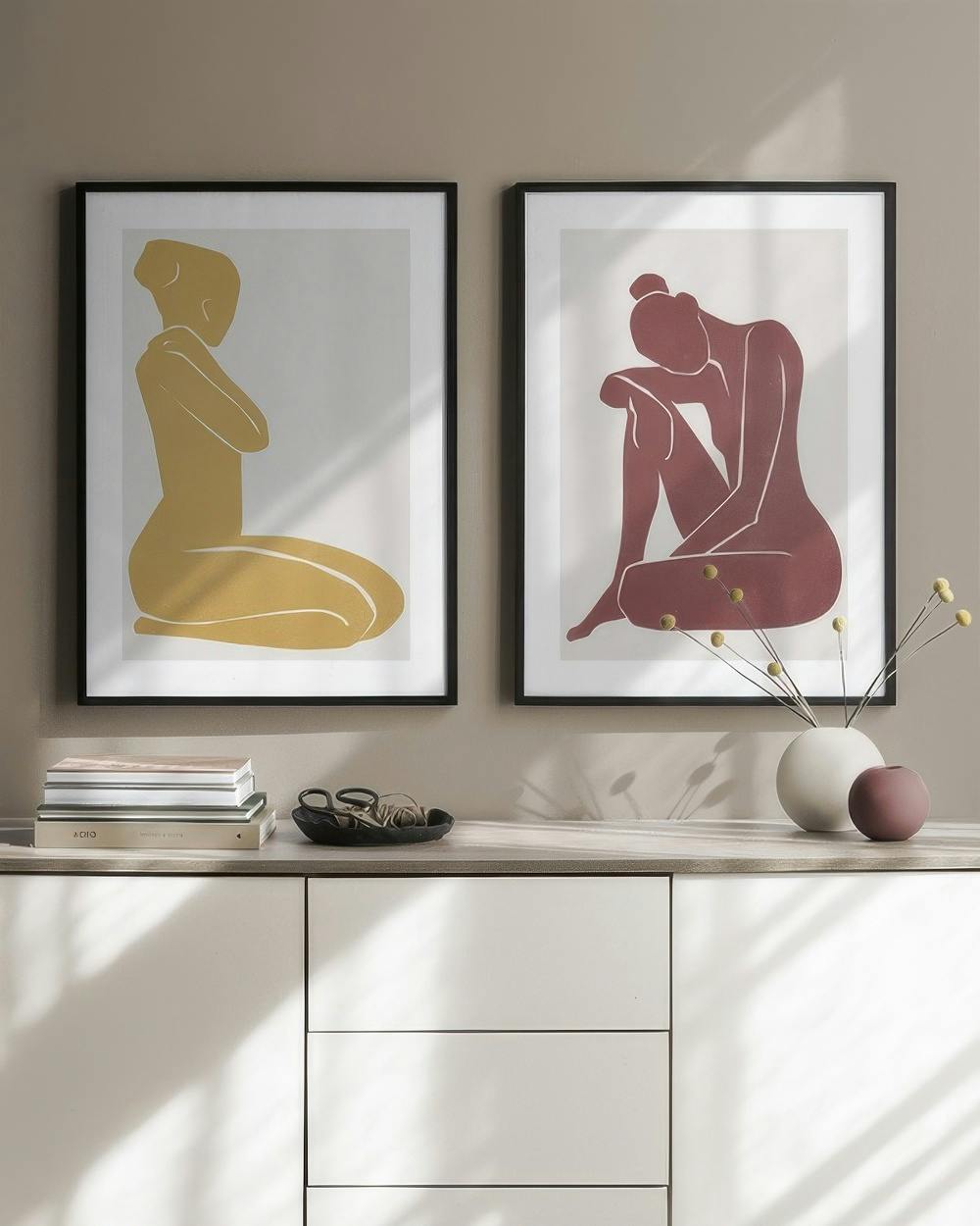 Yellow And Red gallery wall (ONE SIZE)