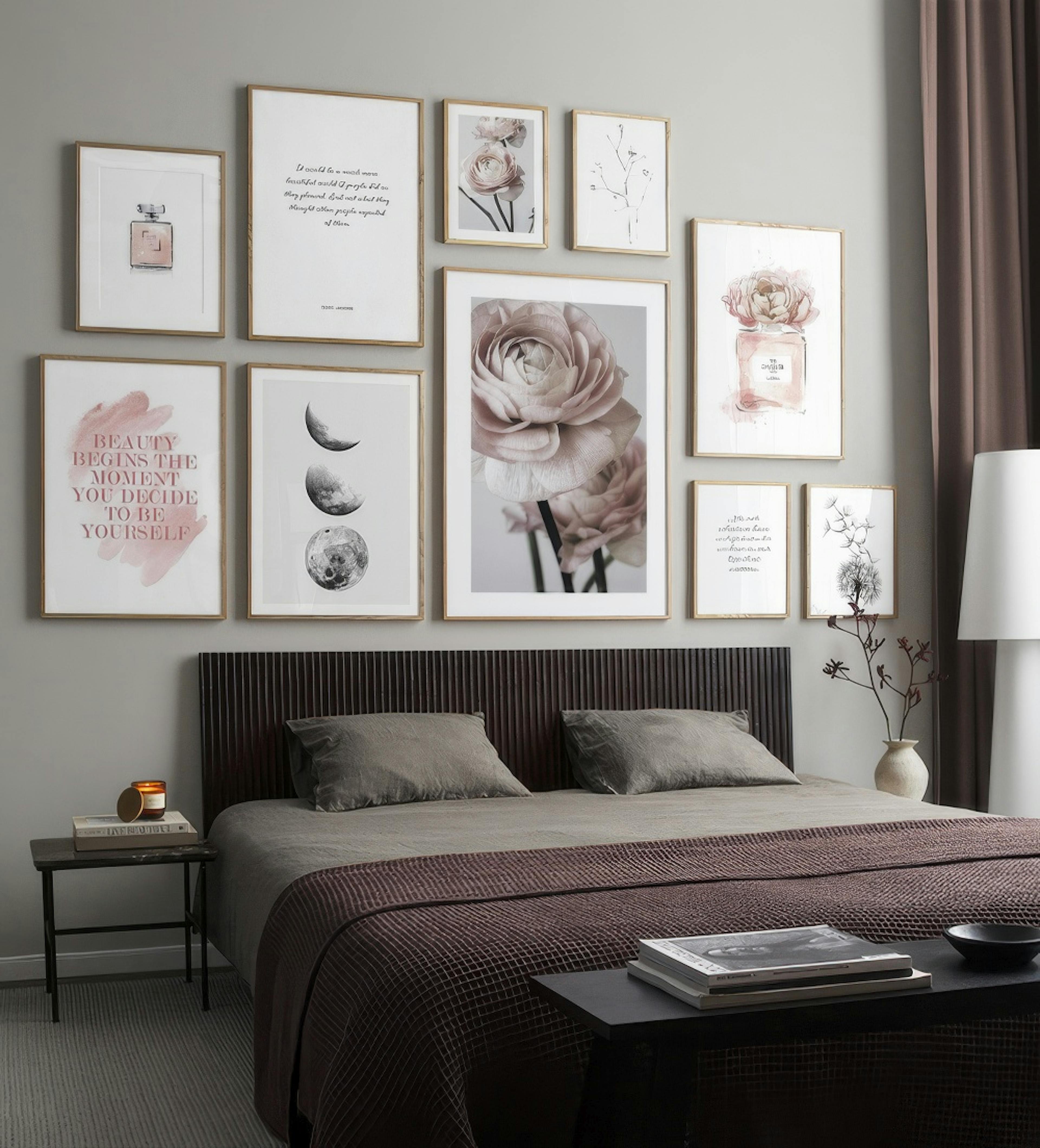 Rosey Dreams gallery wall