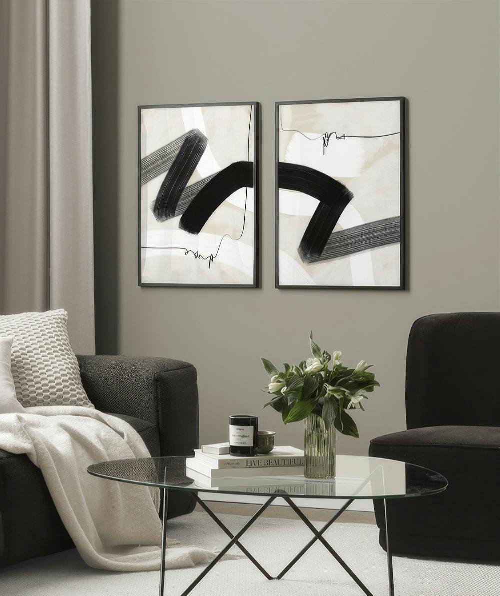 Abstract Wave gallery wall (ONE SIZE)