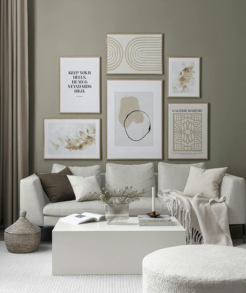 Golden Minimalism gallery wall (ONE SIZE)