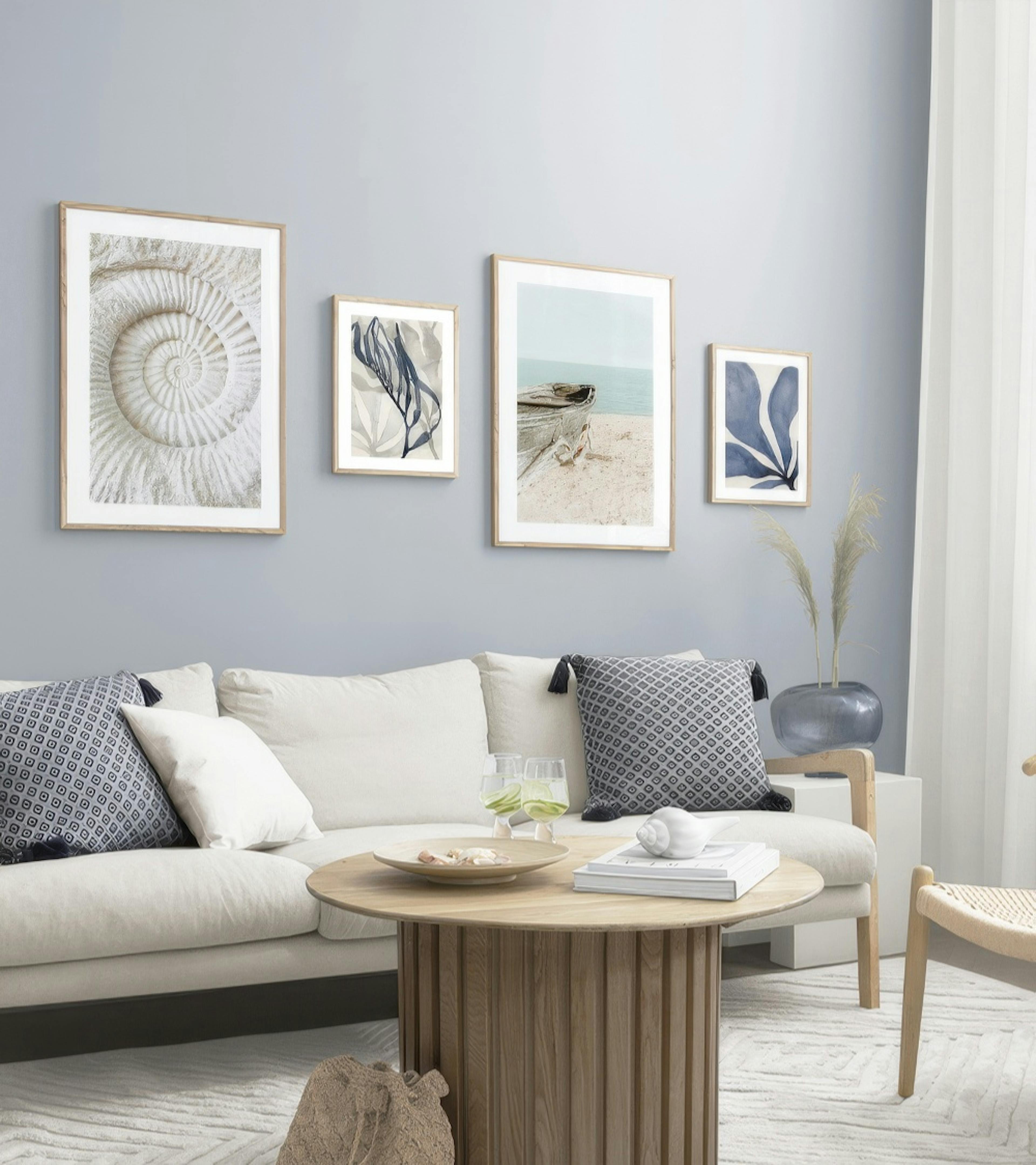 Blue Shades gallery wall