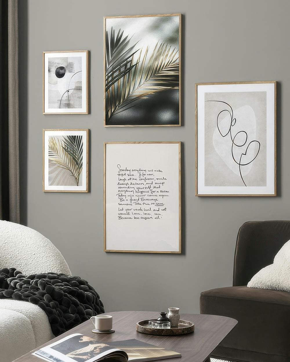 Botanical green gallery wall (ONE SIZE)