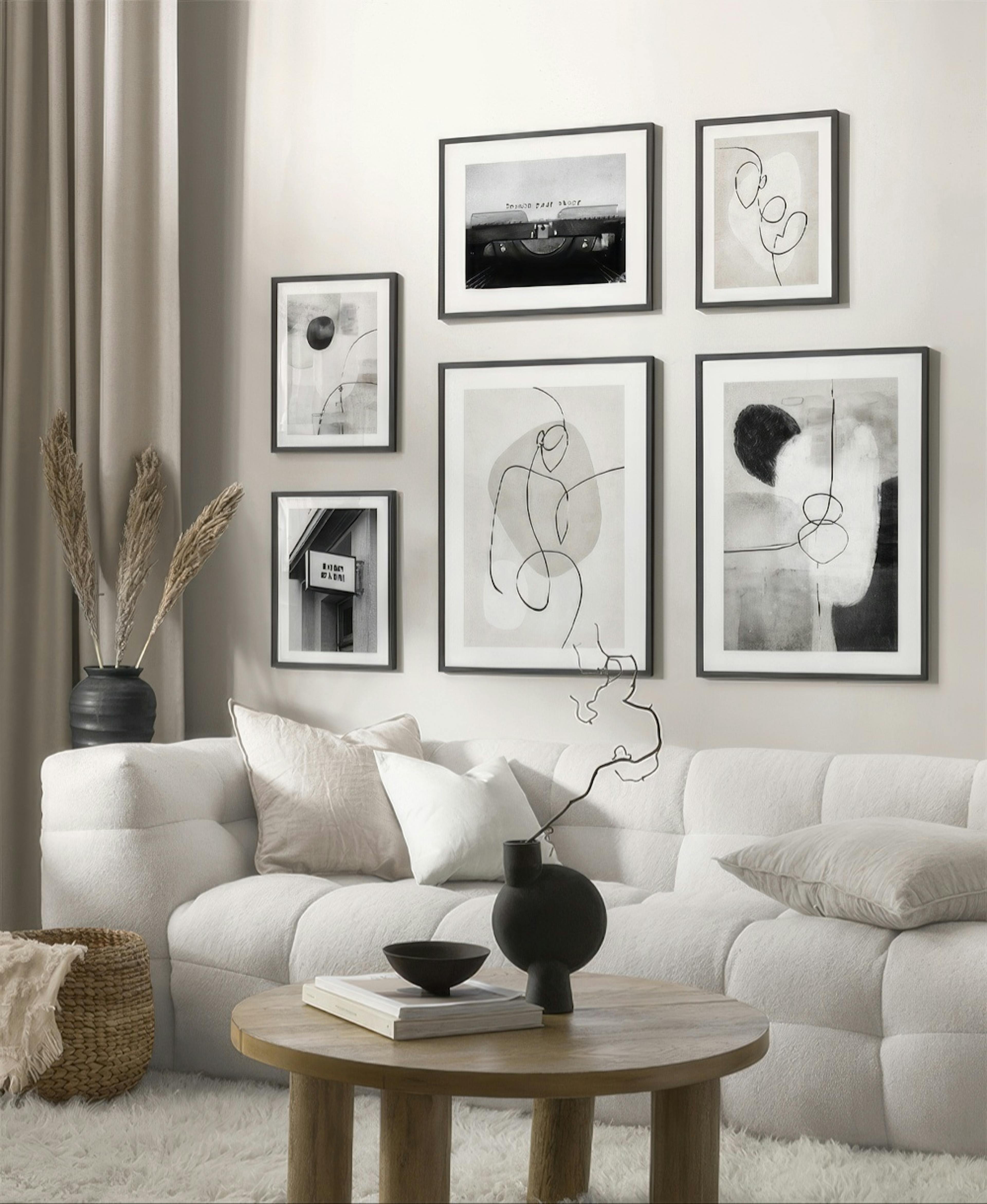 Artful Shapes gallery wall
