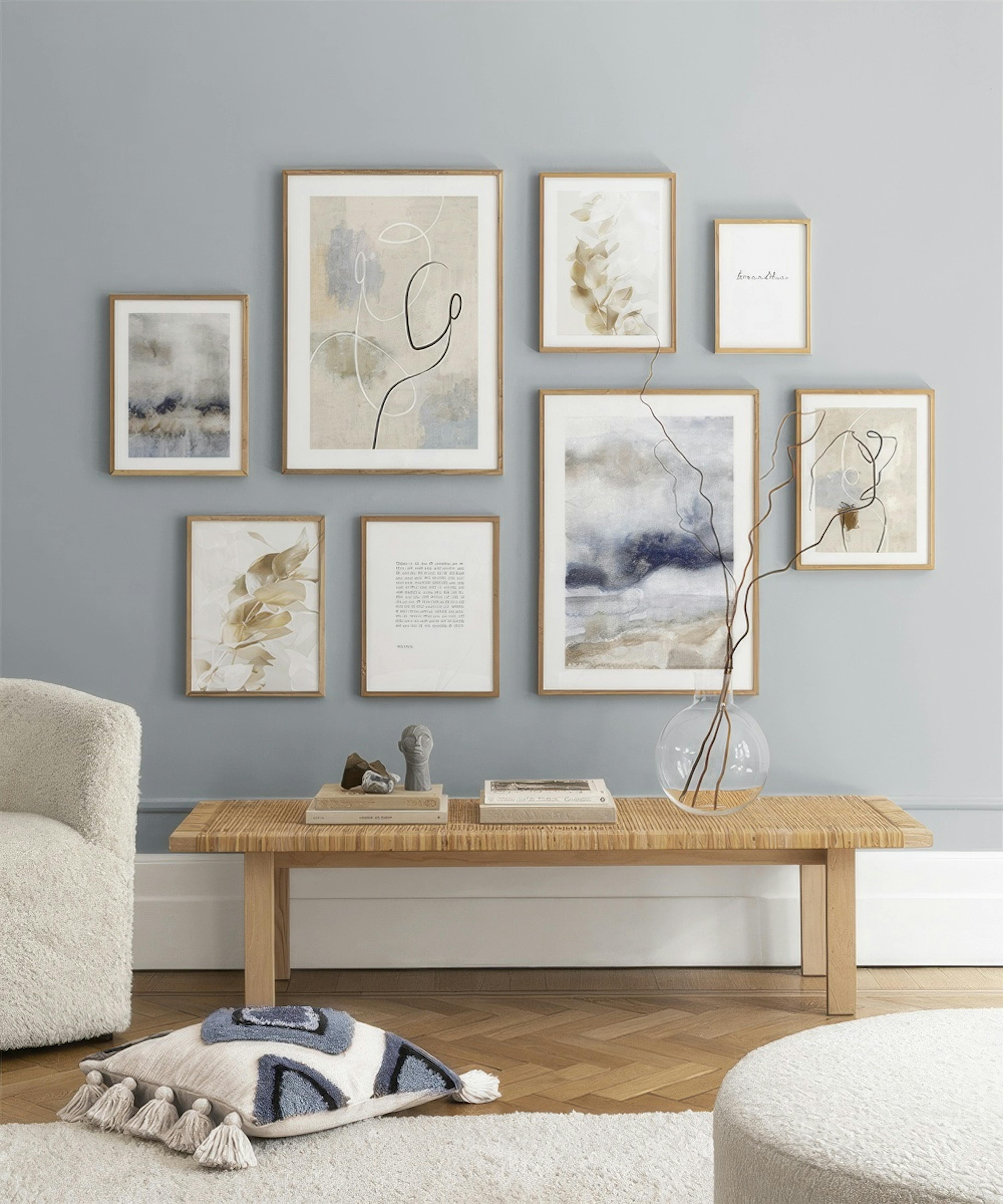 Watercolor Balance gallery wall