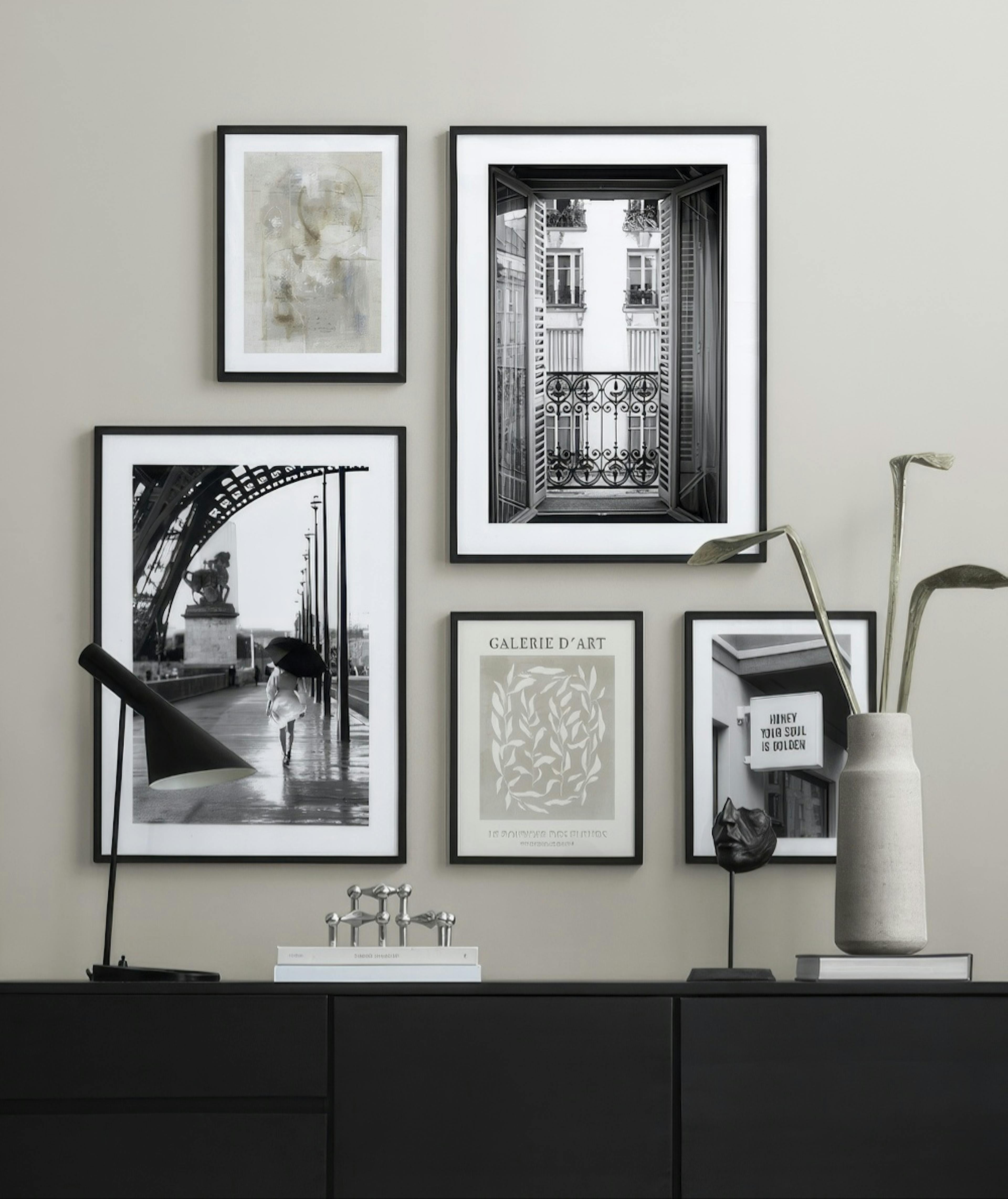 Modern Art gallery wall