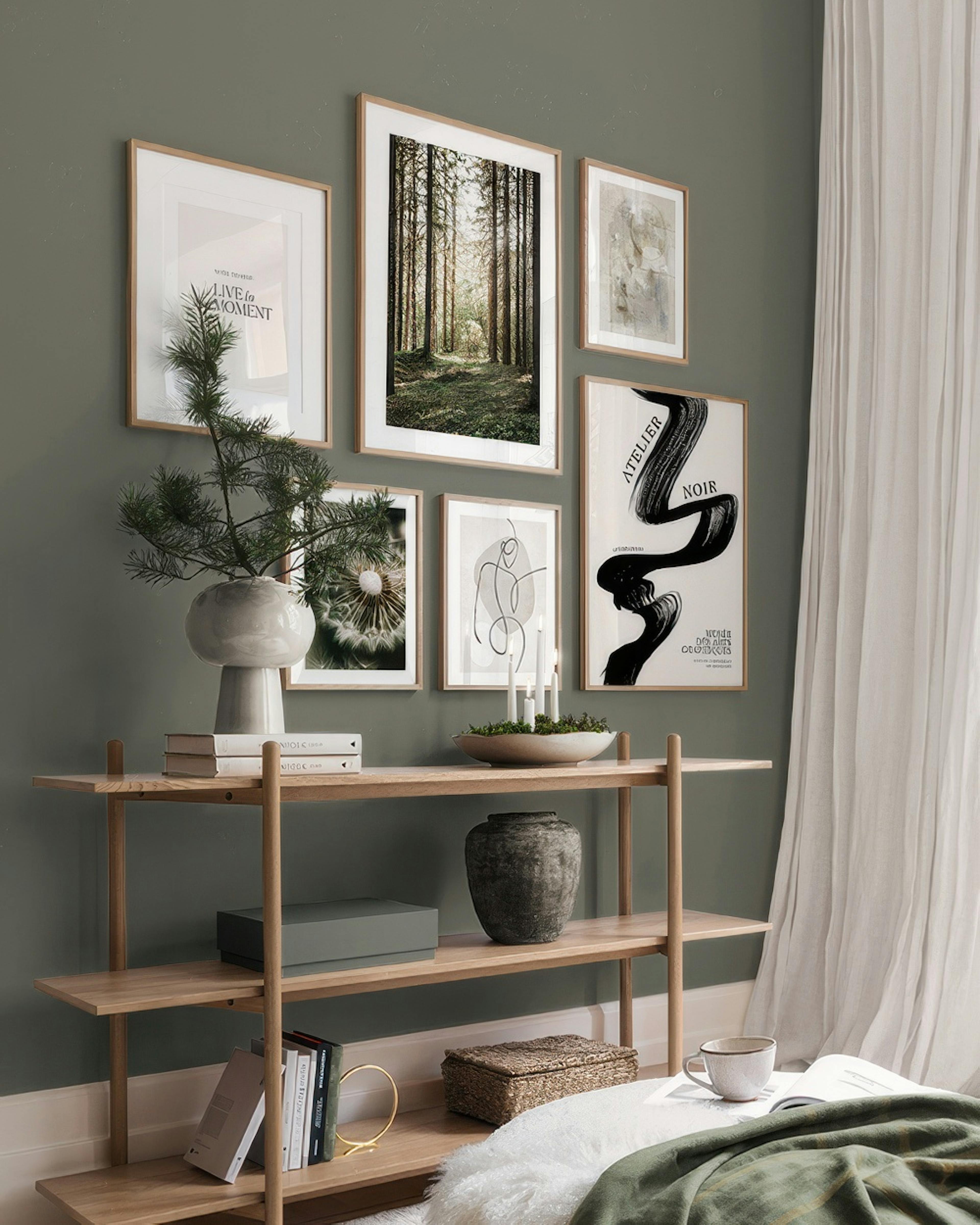 Green Moment gallery wall