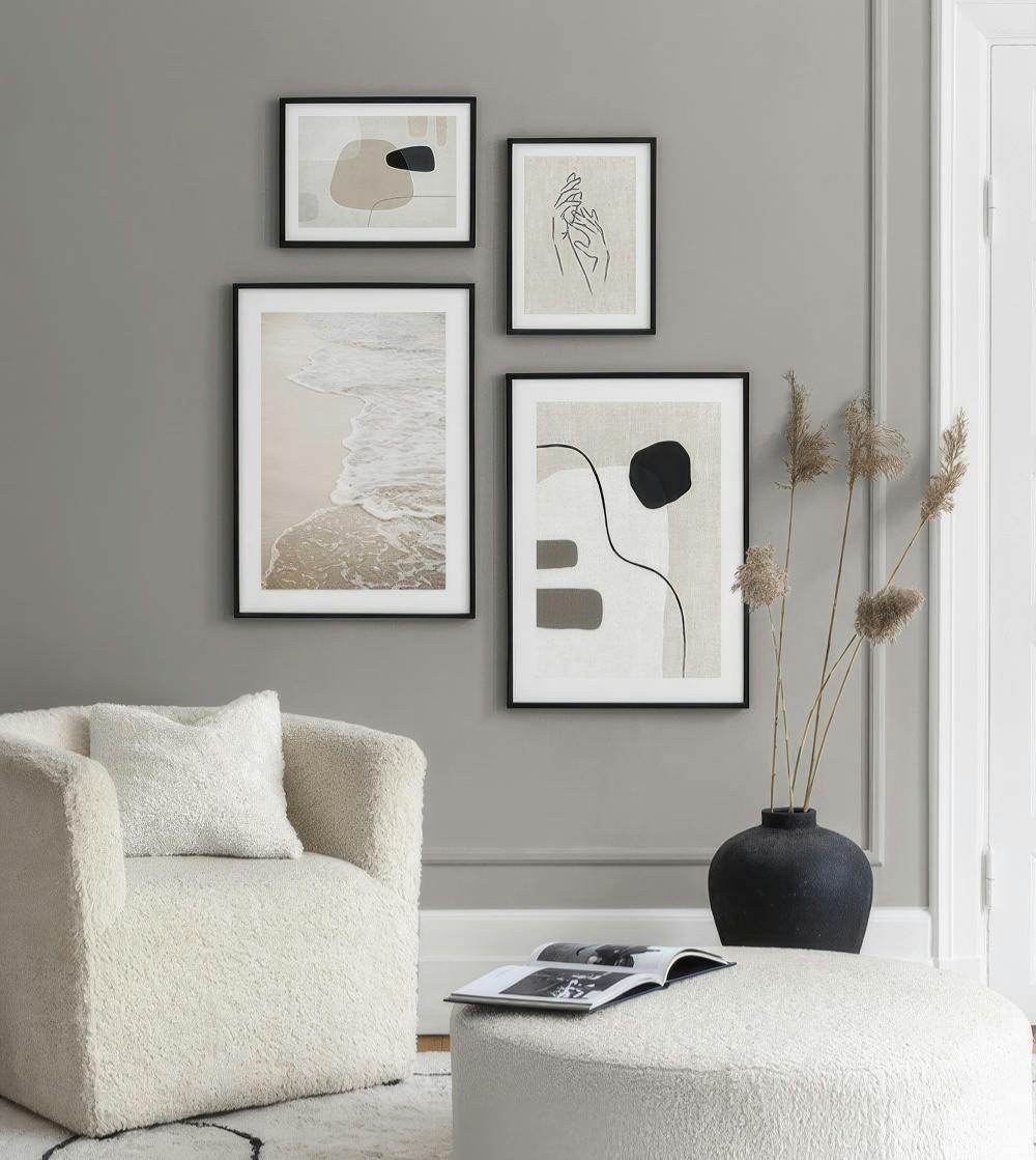 Grey abstract gallery wall (ONE SIZE)