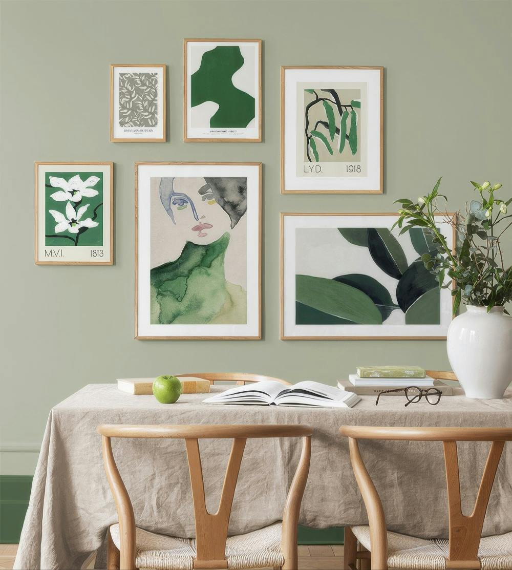Fresh green gallery wall (ONE SIZE)