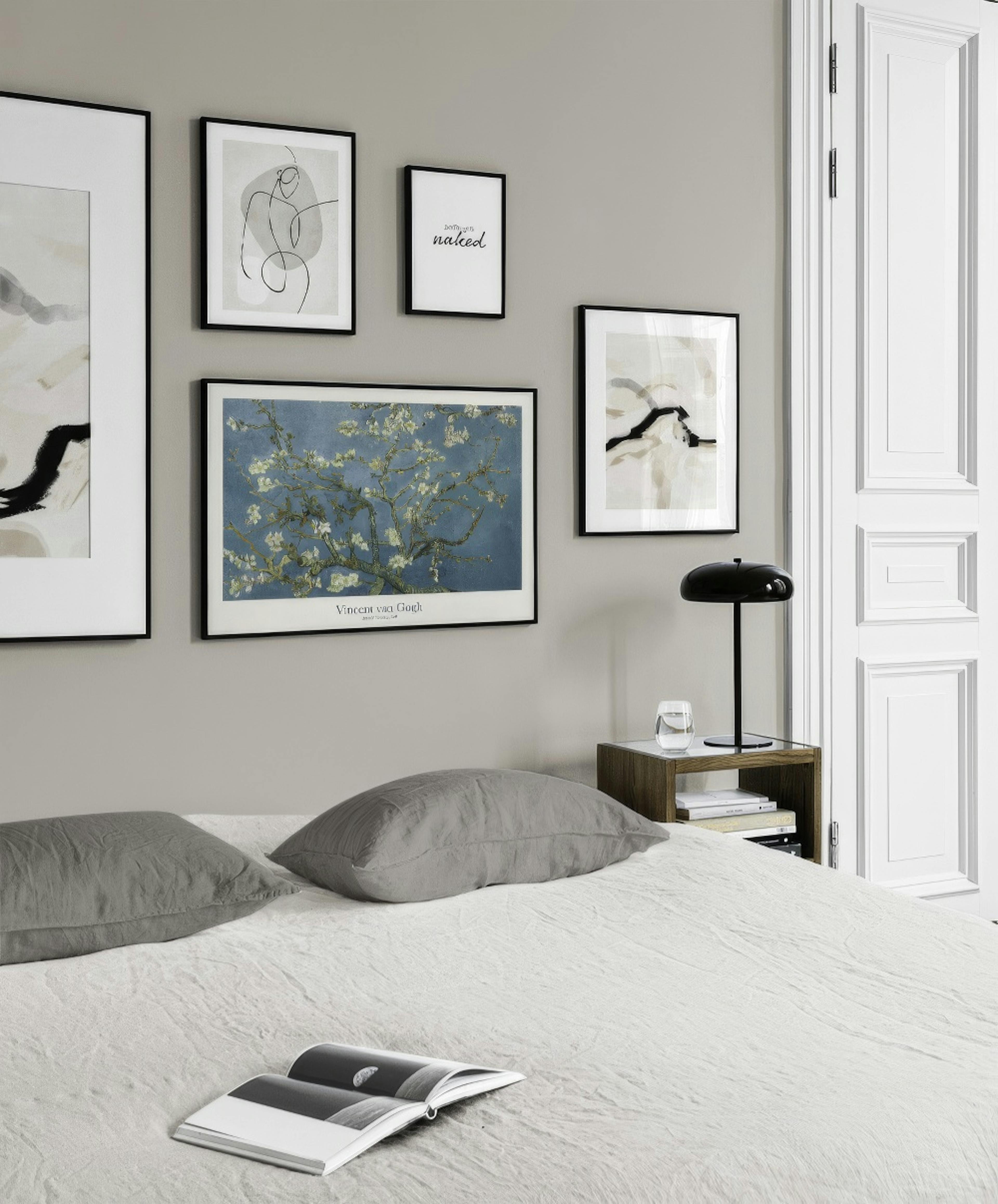 Cozy beige gallery wall