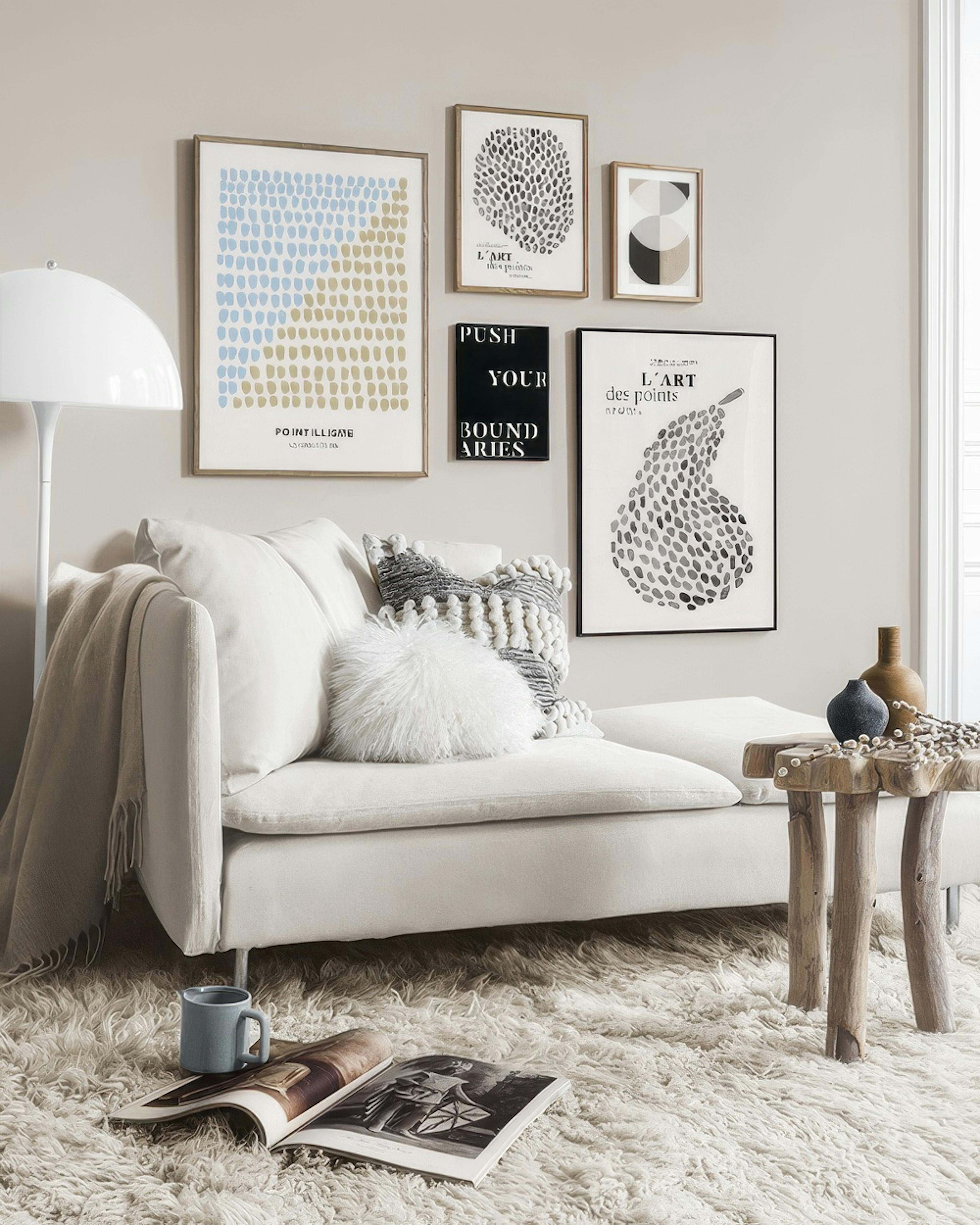 Dotted Art gallery wall