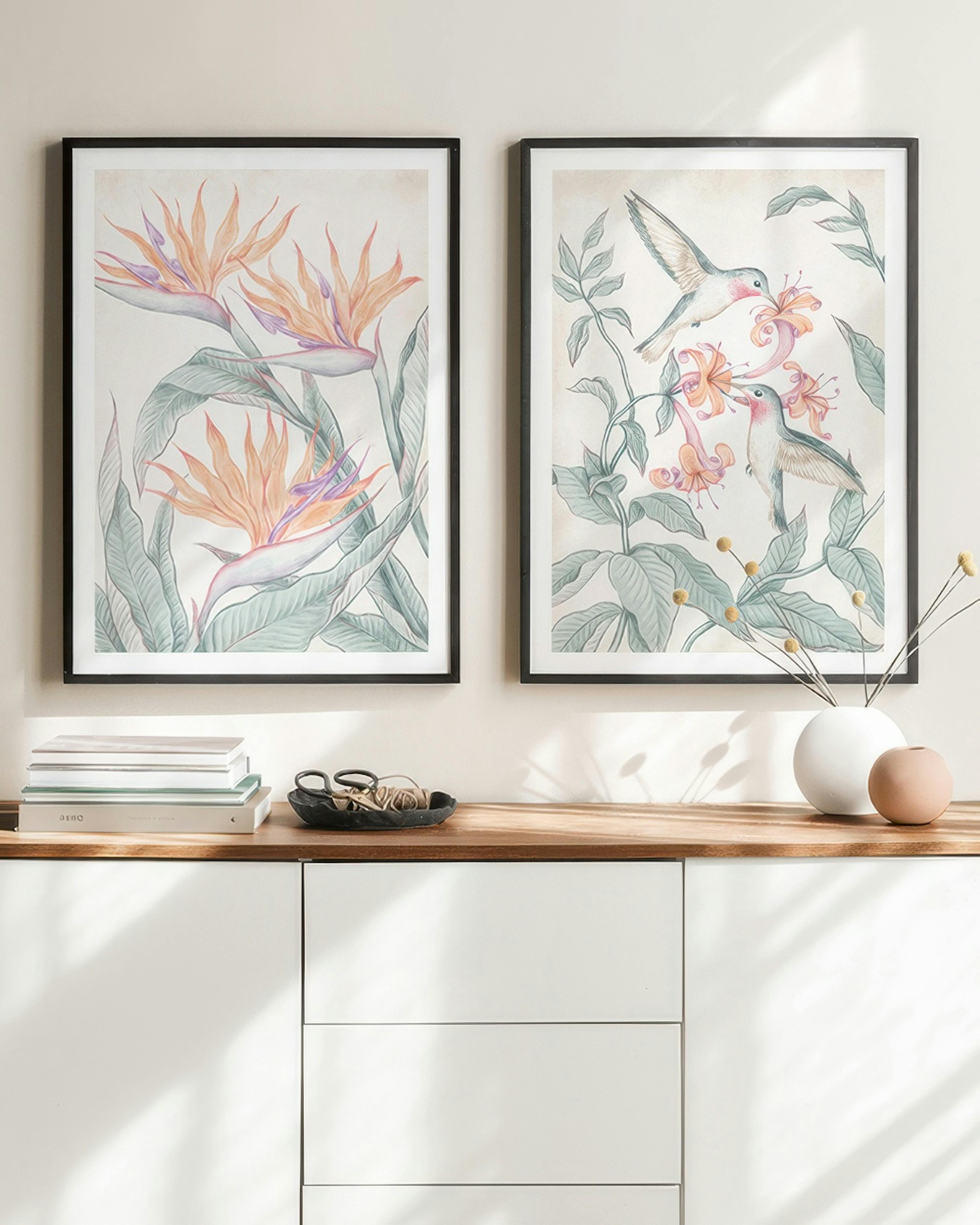 Pastel Paintings gallery wall