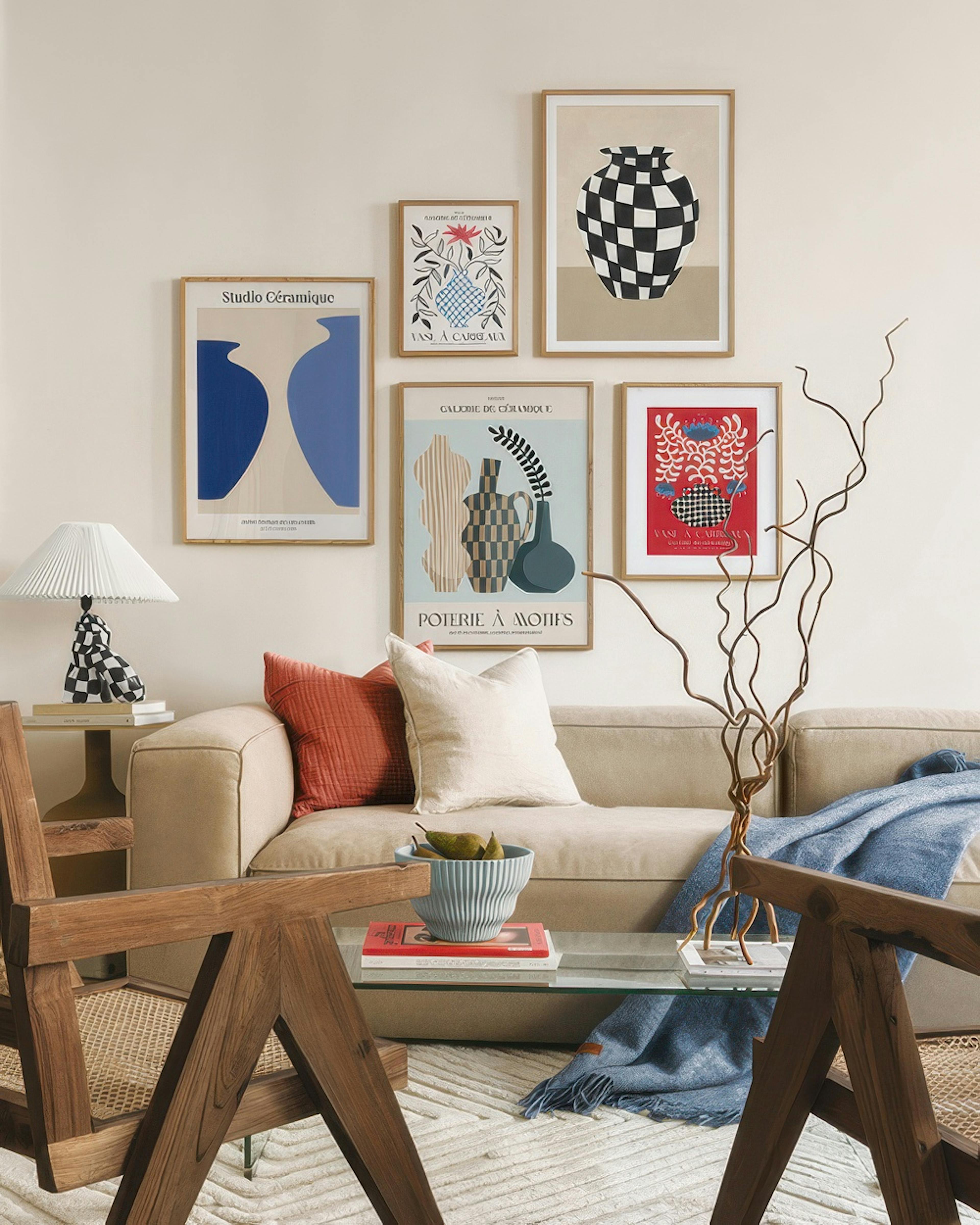Chic Ceramics gallery wall