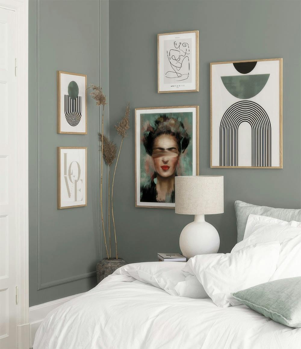 Kahlo In Green gallery wall (ONE SIZE)