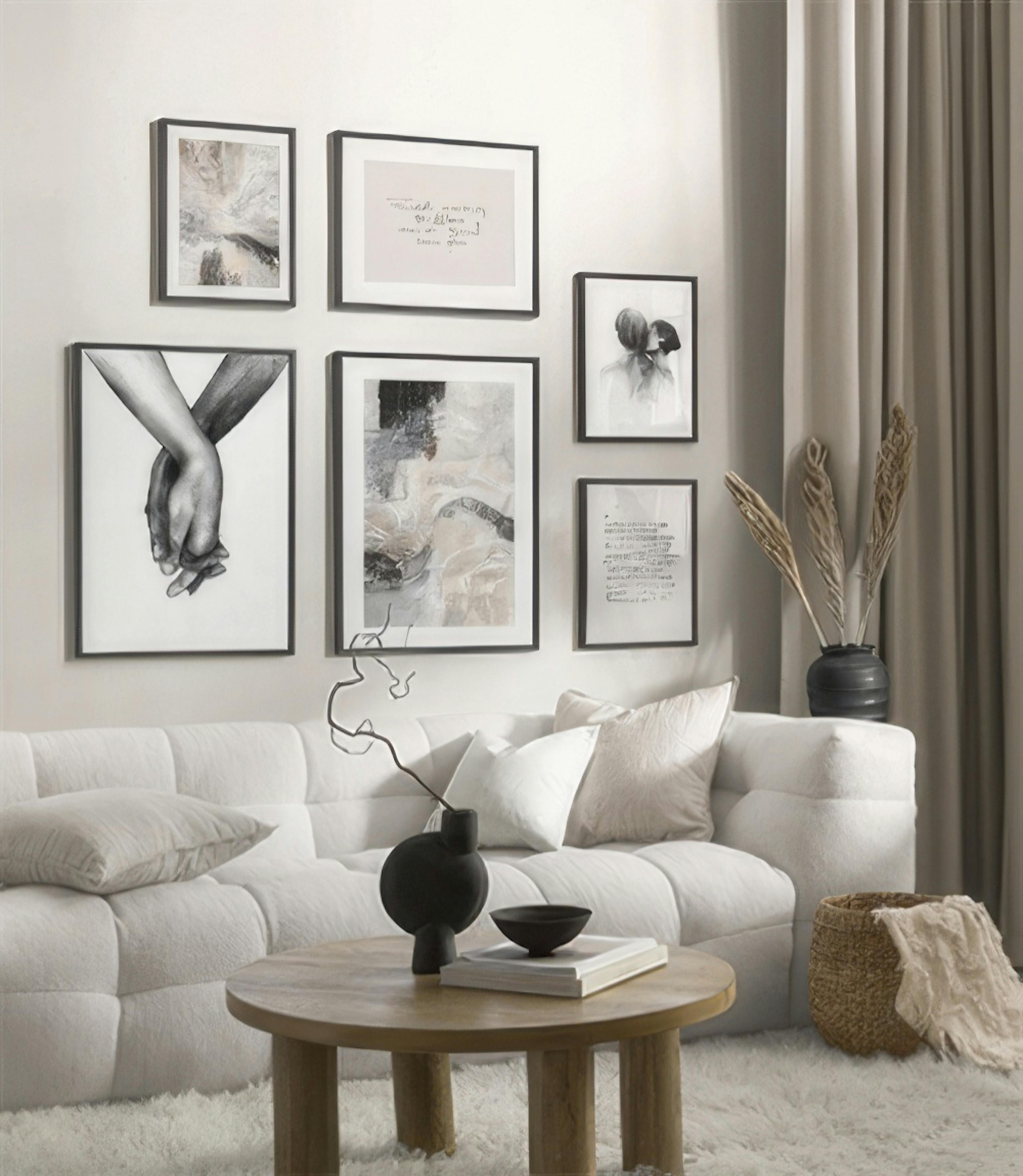 Watercolor Abstract gallery wall