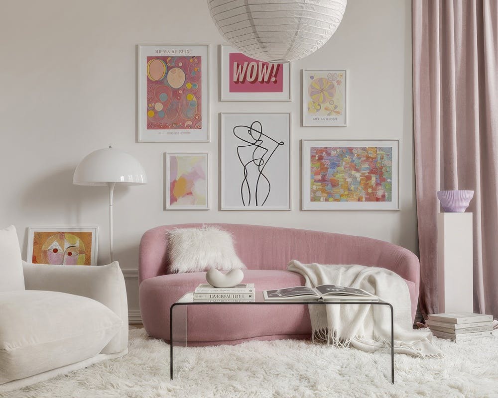 Pink Pop gallery wall (ONE SIZE)