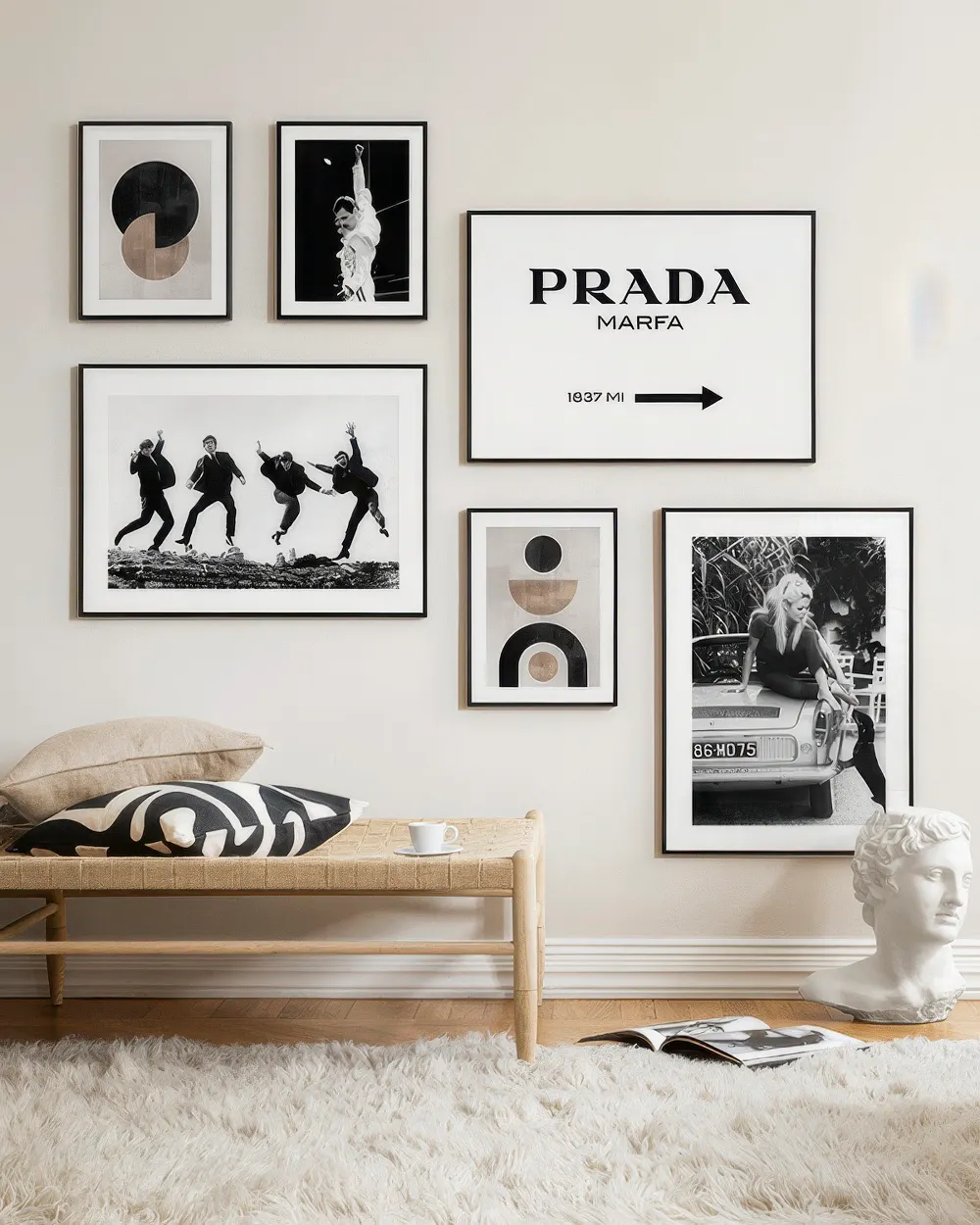 Cadre Photo Noir Giverny 21.6x27.9 Cm - Simple, Brillant, Pour Mur Ou Table, Décoration Maison Et Bureau
