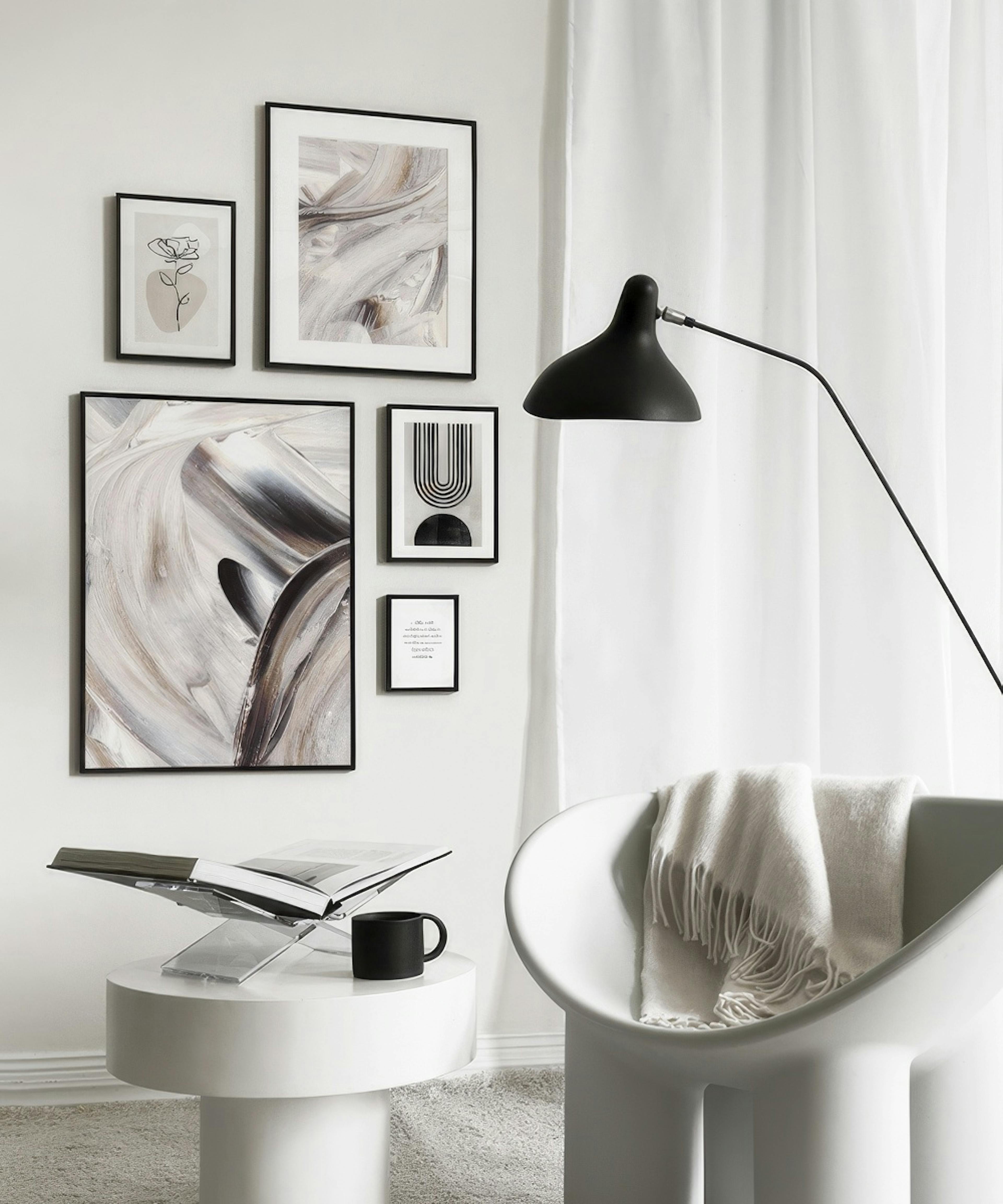 Creamy Shapes gallery wall