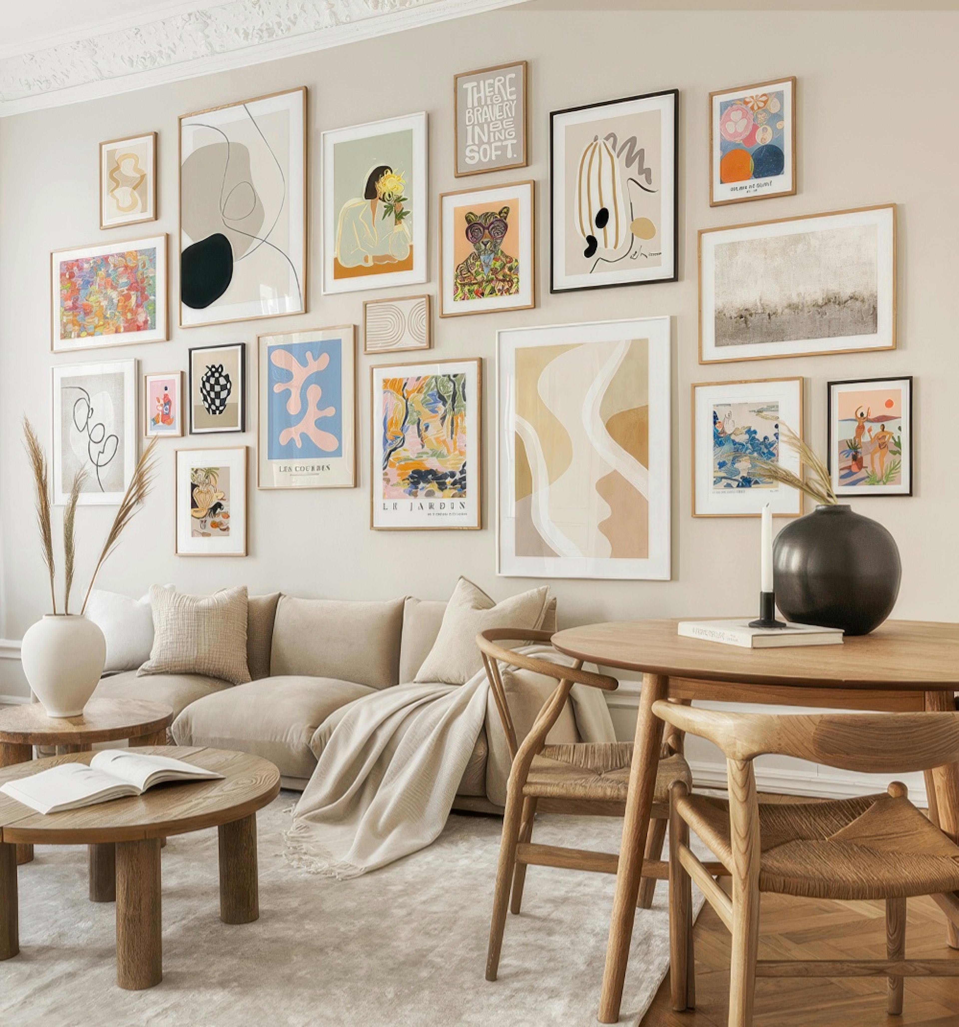 Big Art Mix gallery wall