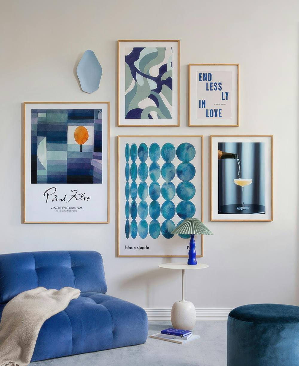 Blue Living gallery wall (ONE SIZE)