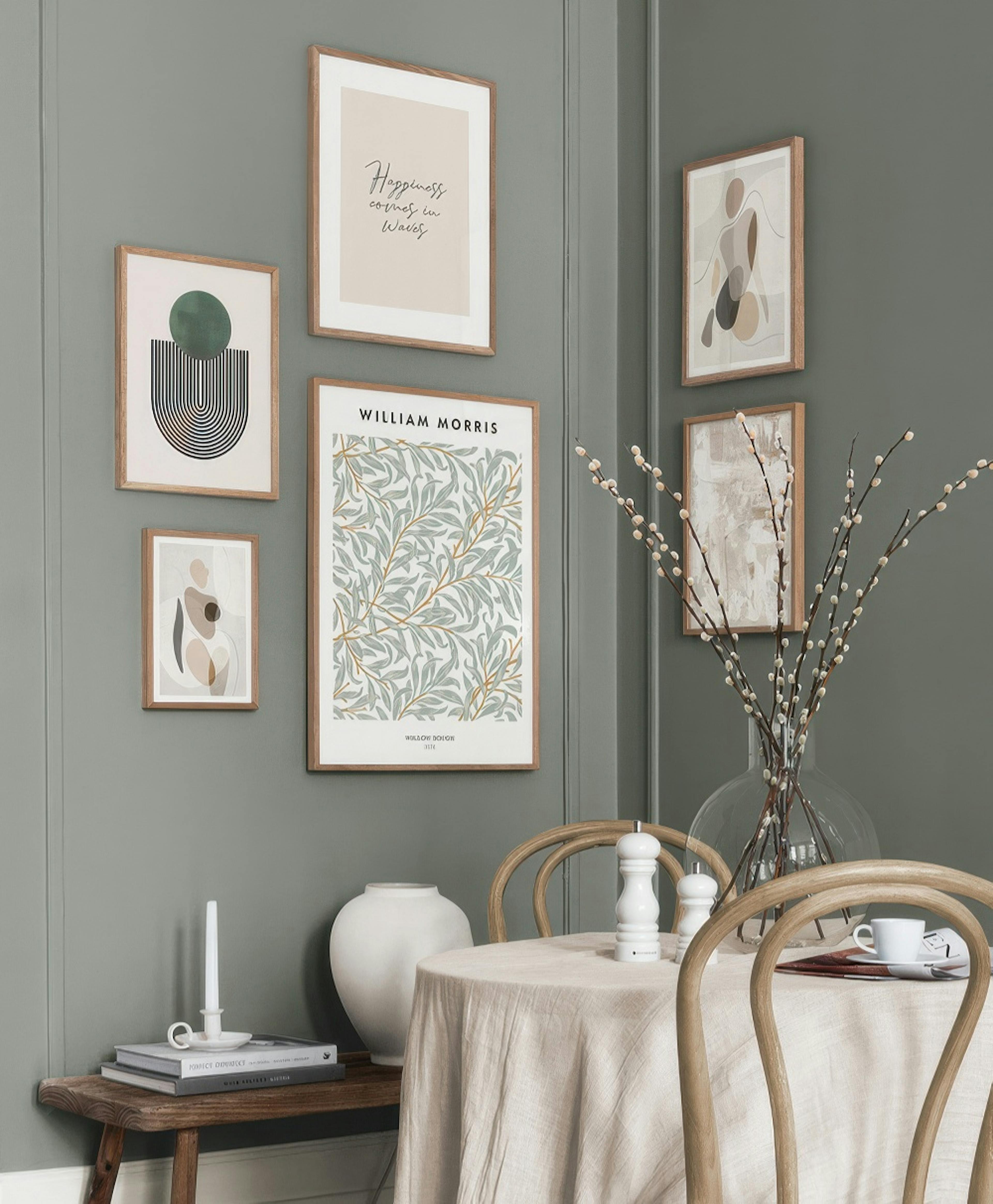 Cosy Kitchen Corner gallery wall