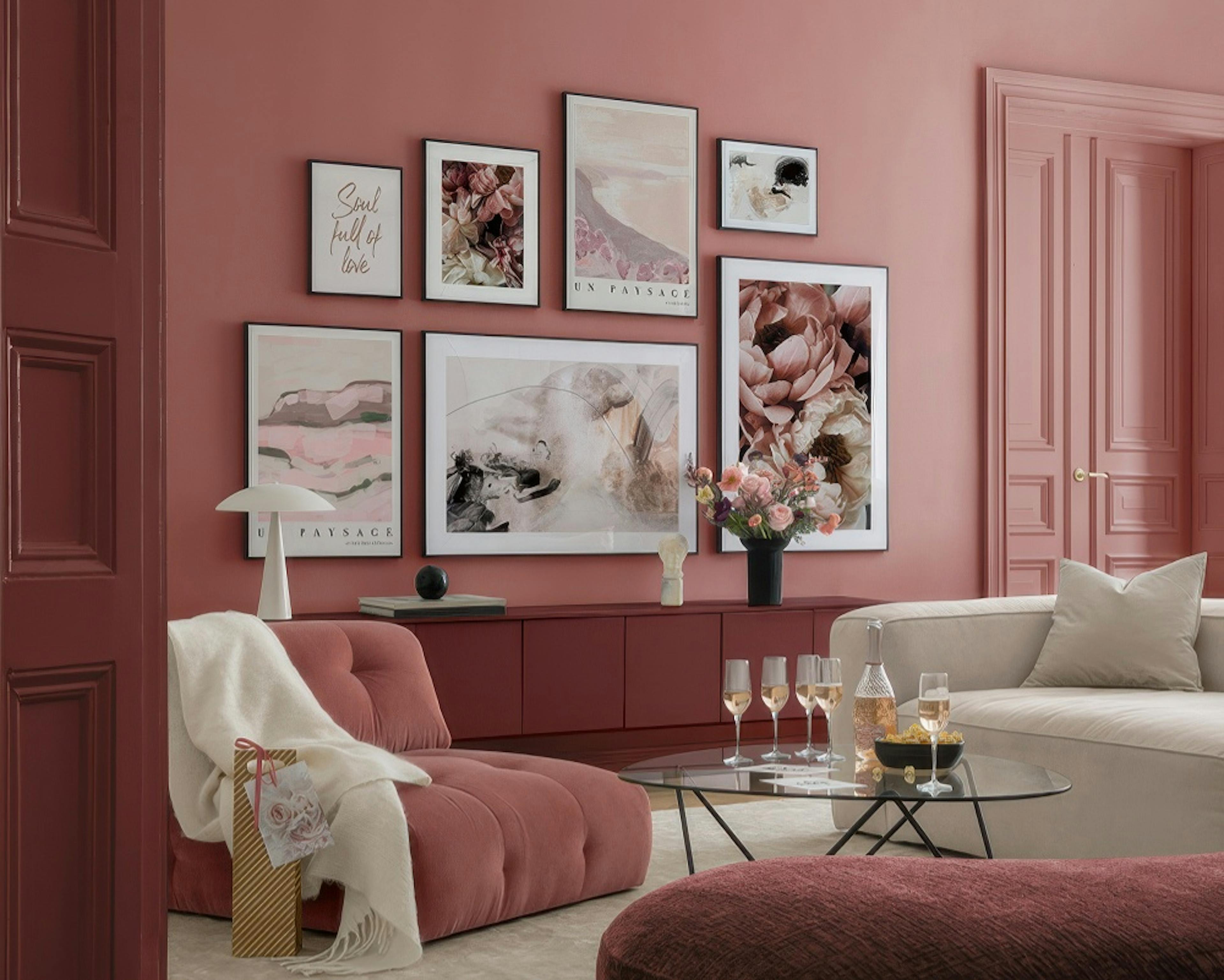 Floral Abstract gallery wall