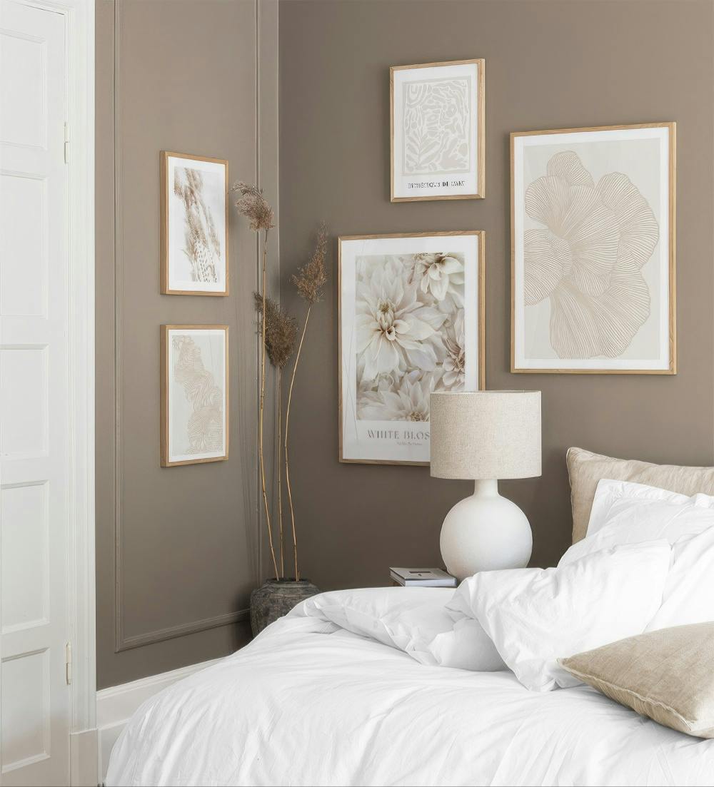 Beige Shades bilderwand (ONE SIZE)