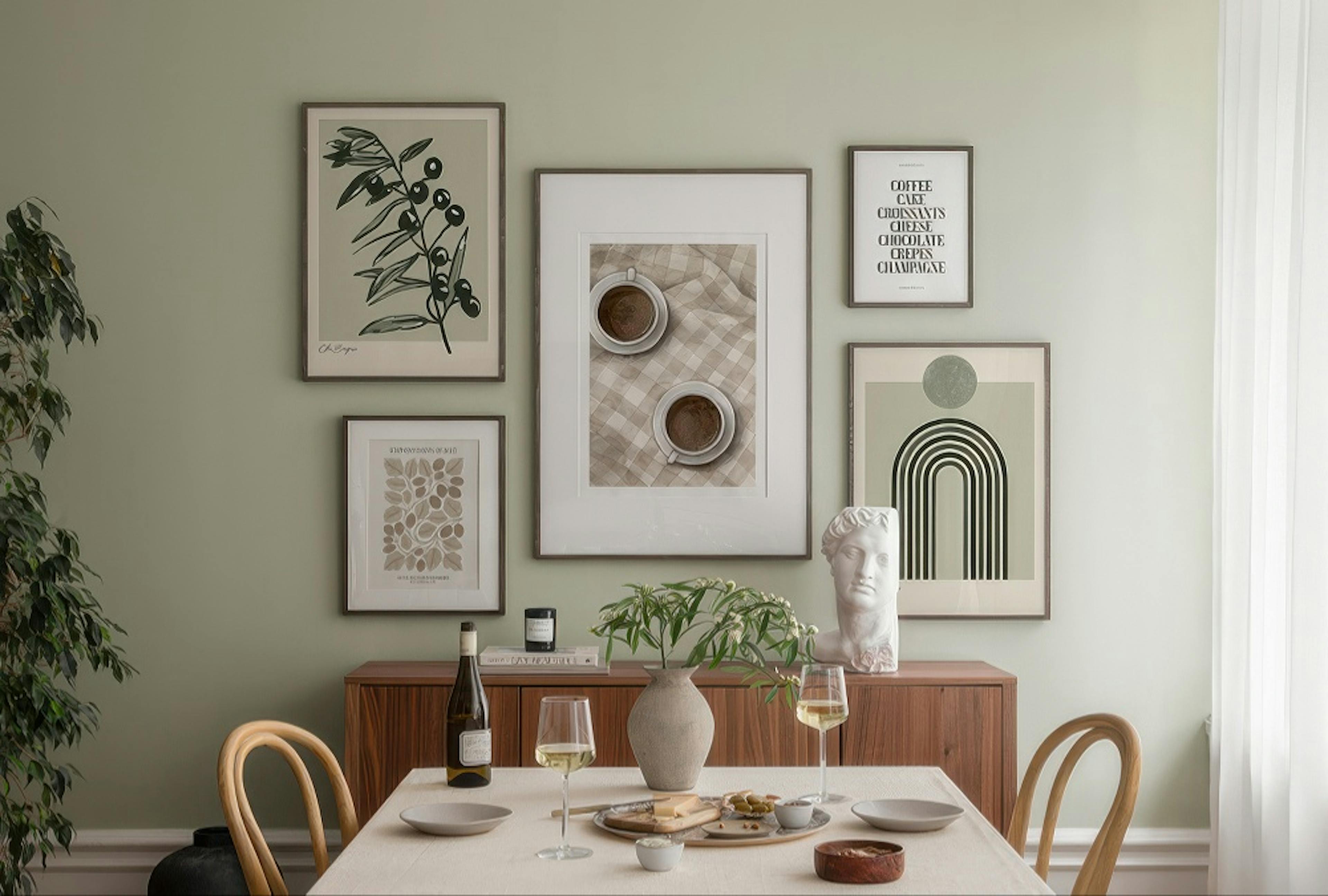 Flawless Dinner Spot gallery wall