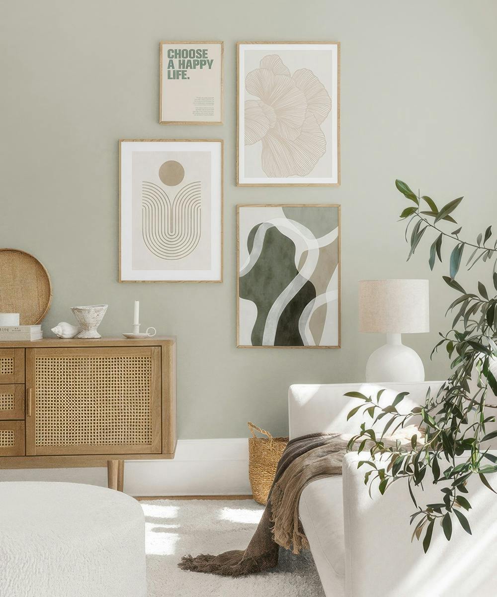 Happy Green gallery wall (ONE SIZE)