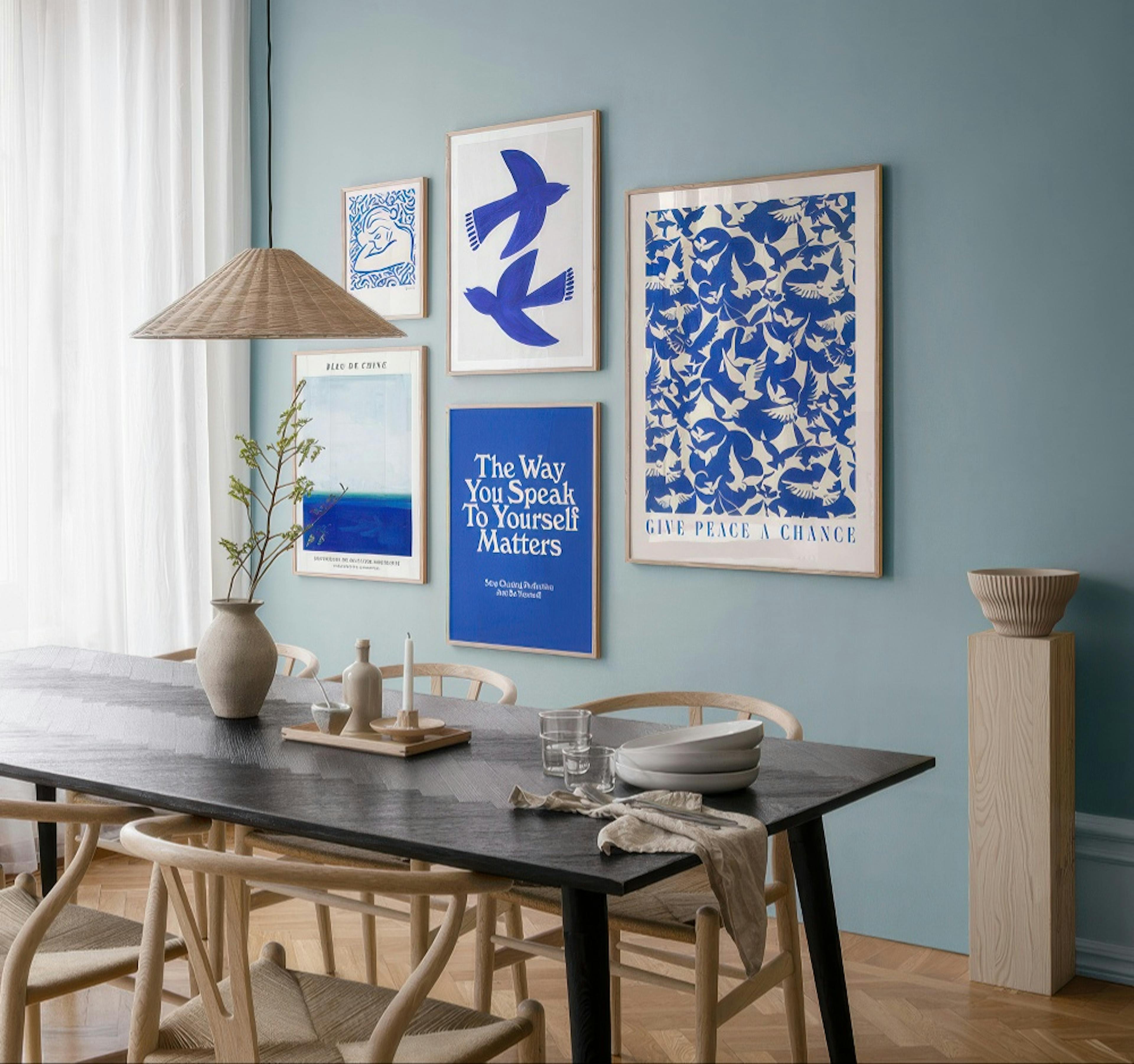 Elegance Blue bildevegg