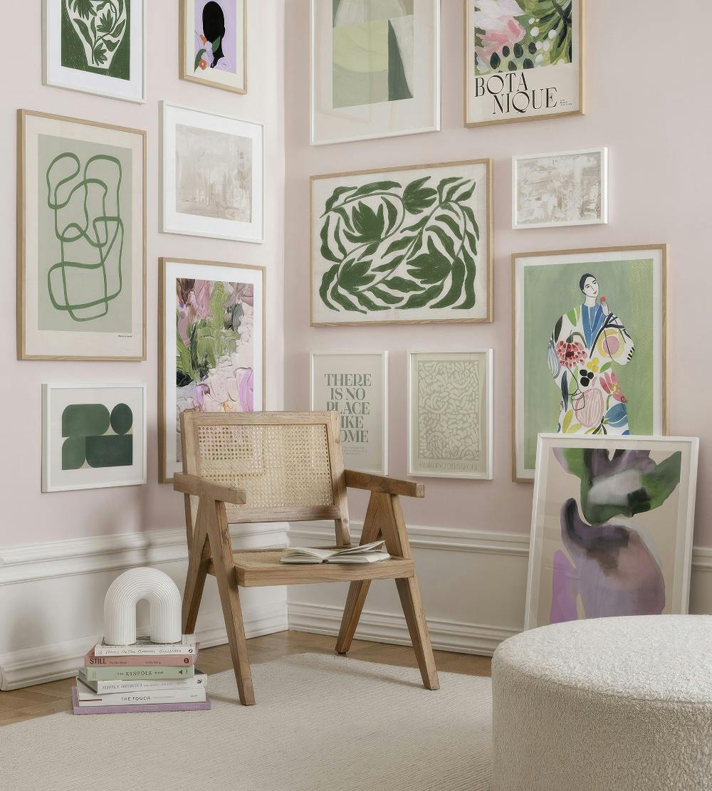 Green Wall Art gallery wall (ONE SIZE)