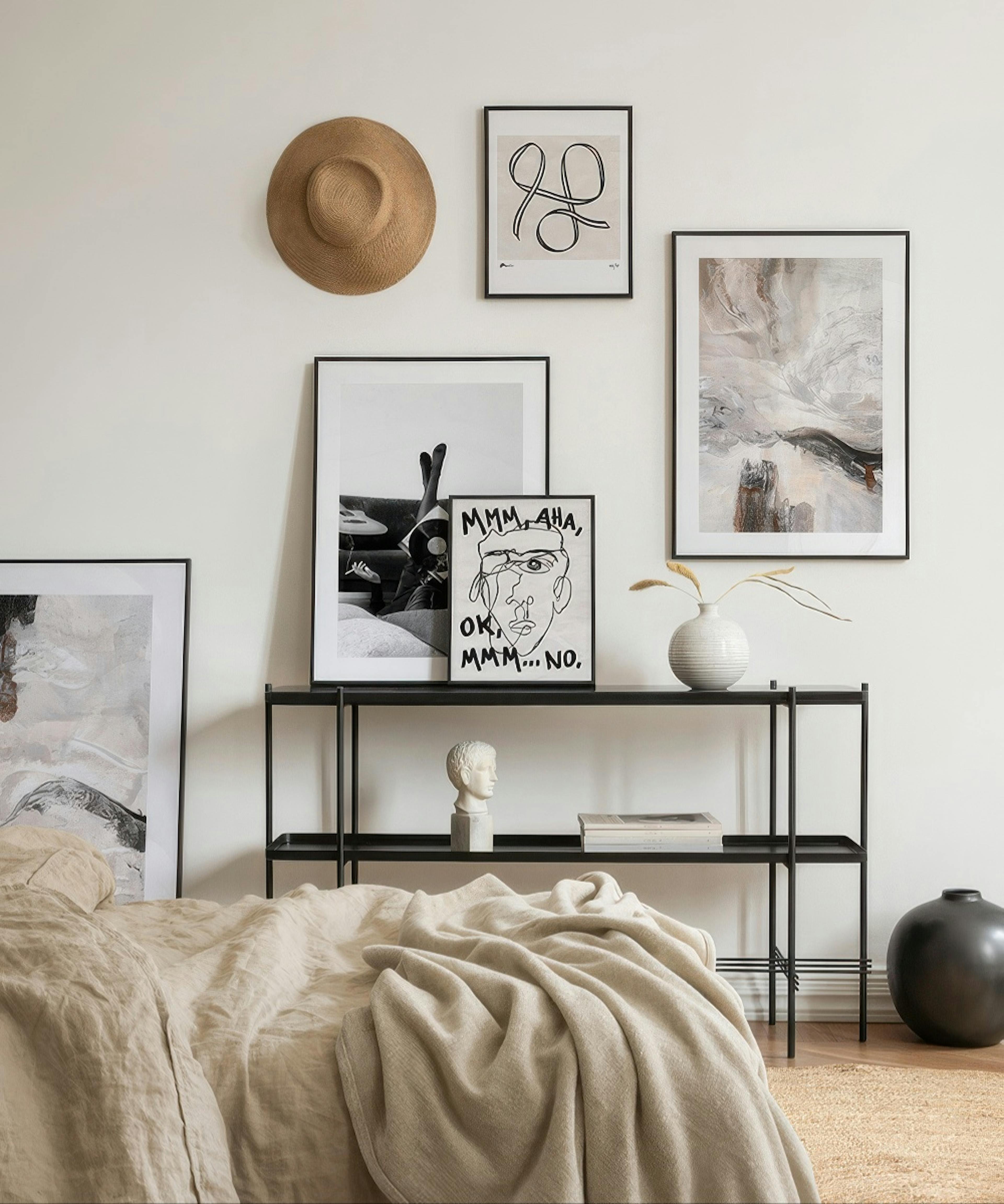 Figure Abstract gallery wall