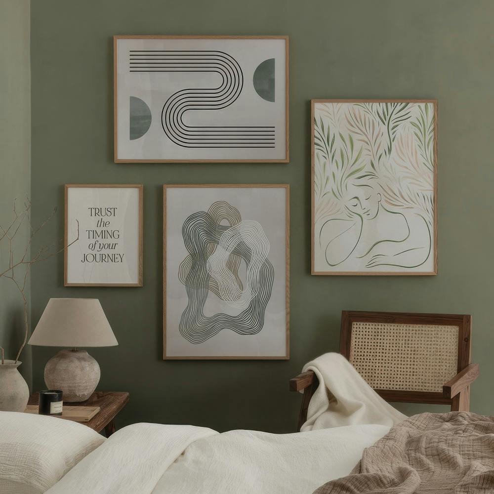 Green Lines gallery wall (ONE SIZE)