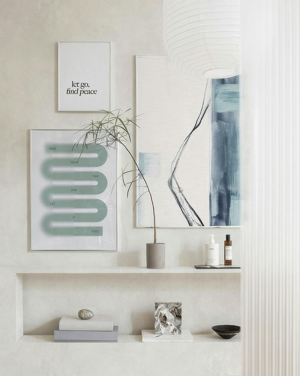 Tranquil shapes gallery wall (ONE SIZE)