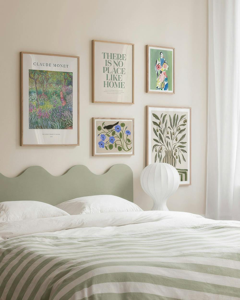 Refreshing greens gallery wall (ONE SIZE)